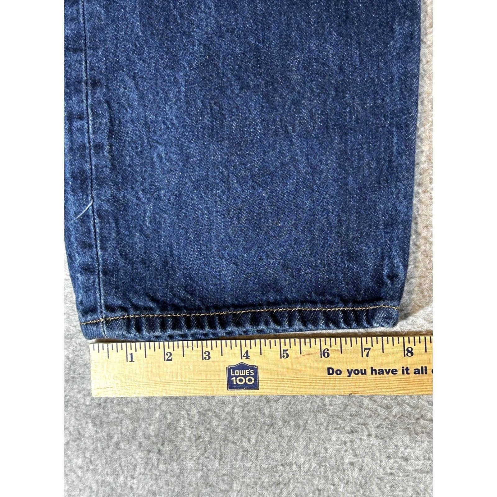 Levi's Levi's 501 Jeans Mens 38x30 Straight Denim Blue Dark Wash Button Fly Vintage? Size US 38 / EU 54 - 6 Thumbnail