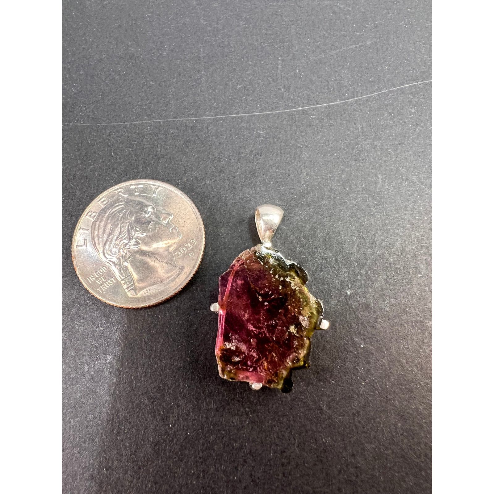 Other NEW Watermelon tourmaline slice 925 pendant 3.83 grams Size ONE SIZE - 3 Thumbnail