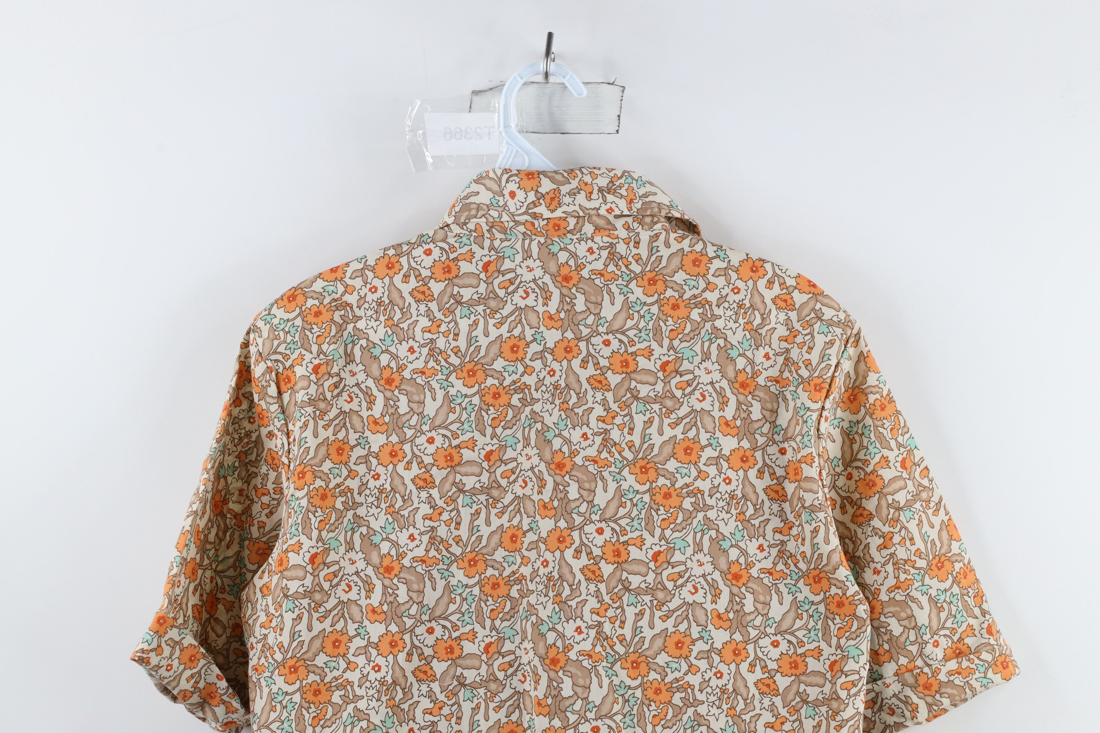 Vintage Deadstock Vintage 60s 70s Streetwear Flower Button Shirt Size XS / US 0-2 / IT 36-38 - 6 Thumbnail