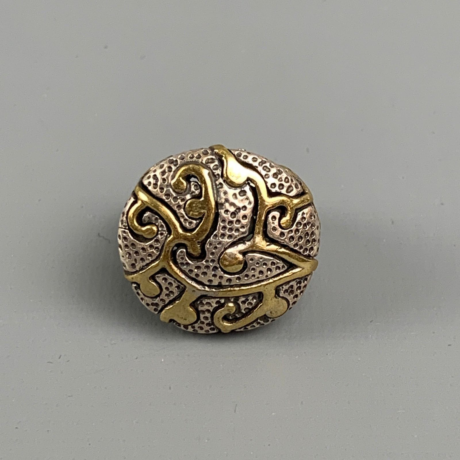 VINTAGE Gold Filigree Sterling Silver Ring