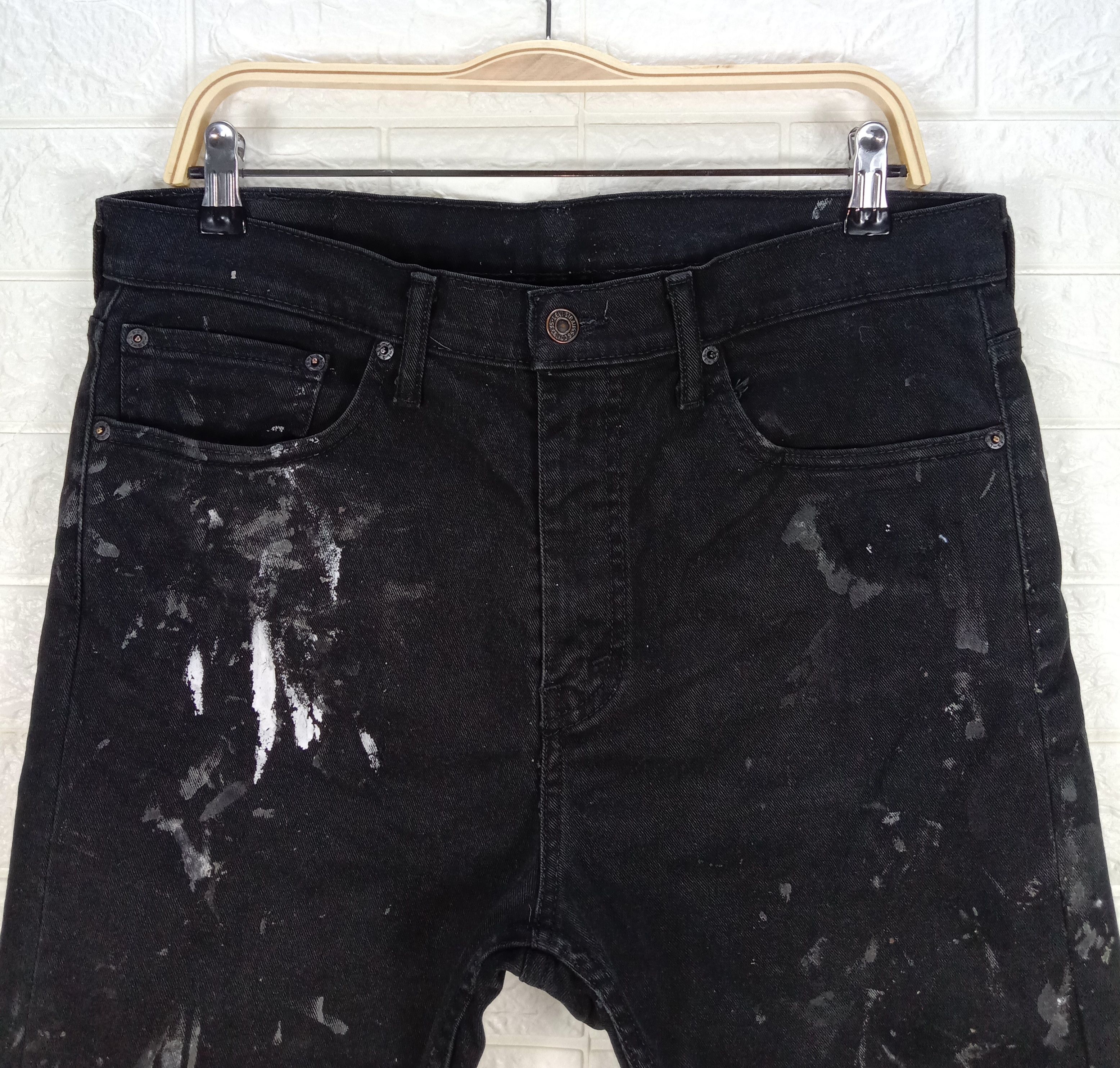 Levi's Vintage Levi's 510 Jeans Super Black Paint Splatter Denim Size US 34 / EU 50 - 2 Thumbnail