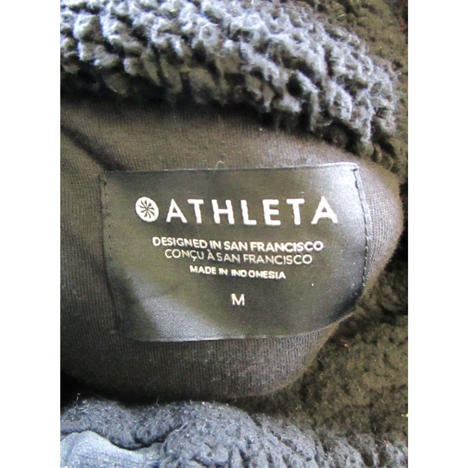 Athleta Athleta Jacket Womens Medium Black Fleece Size M / US 6-8 / IT 42-44 - 3 Thumbnail
