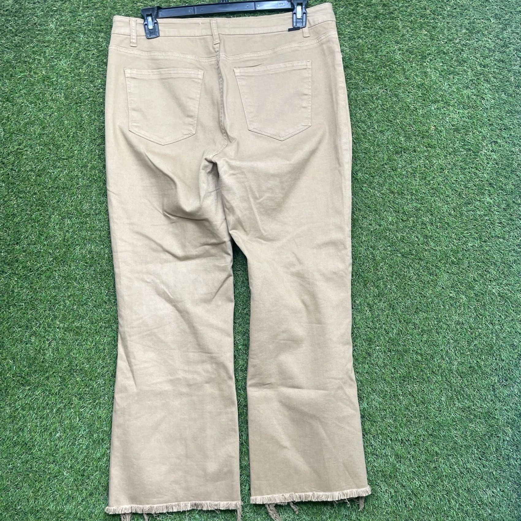 Vintage Risen Jeans Womens 15/32 High Rise Stretch Baggy Wide Leg Brown Distressed y2k Jeans Size 36" / US 14 / IT 50 - 7 Thumbnail