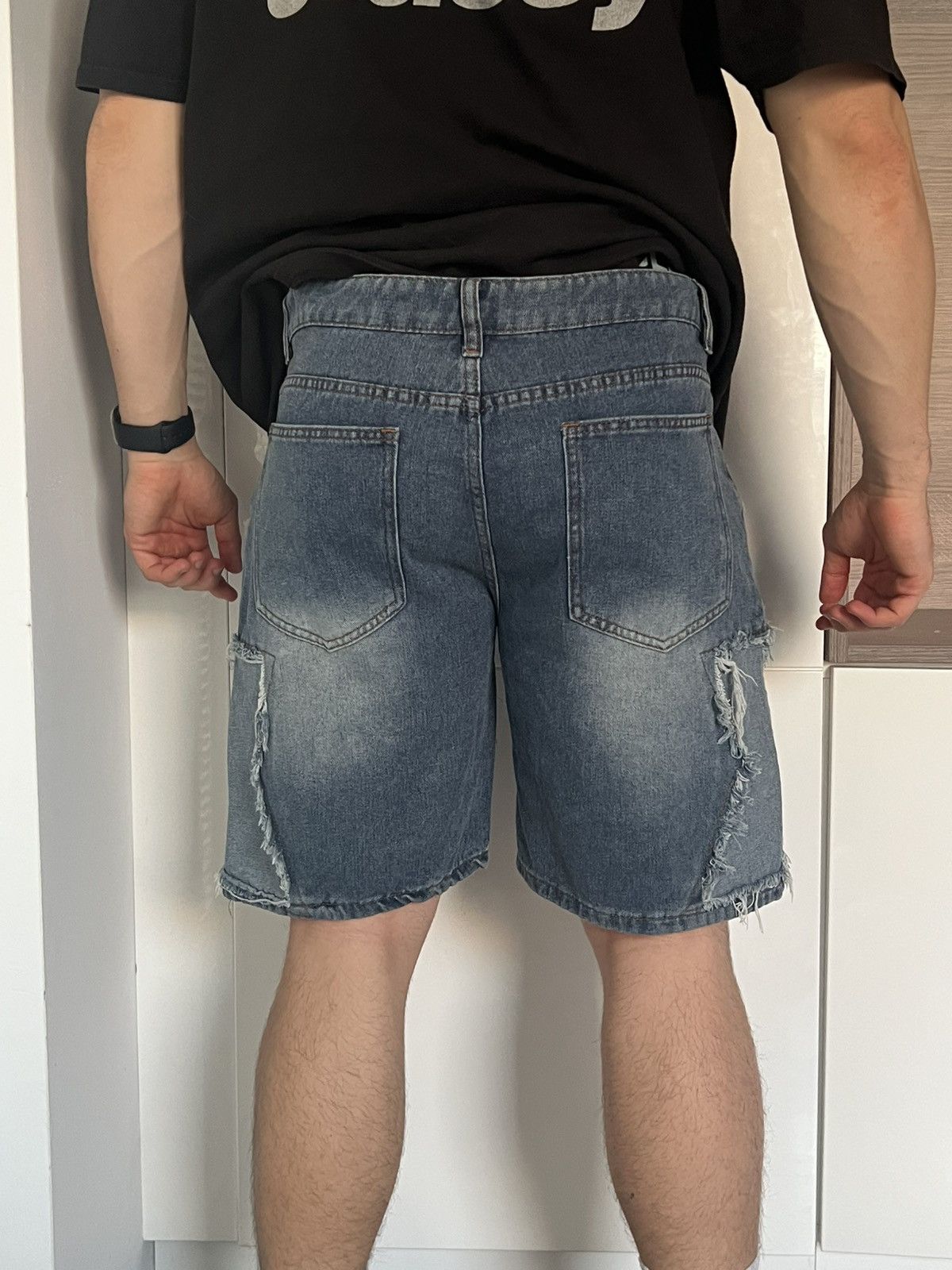 Japanese Brand ‼️Avant Garde Distressed Denim Opium Star Baggy Shorts‼️ Size US 35 - 15 Thumbnail