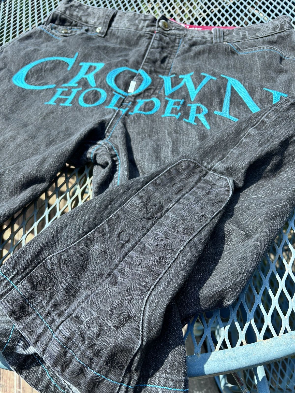 Other CRAZY RARE Y2K CROWN HOLDER JORTS PREMIUM METAL HARDWARE Size US 42 / EU 58 - 9 Thumbnail