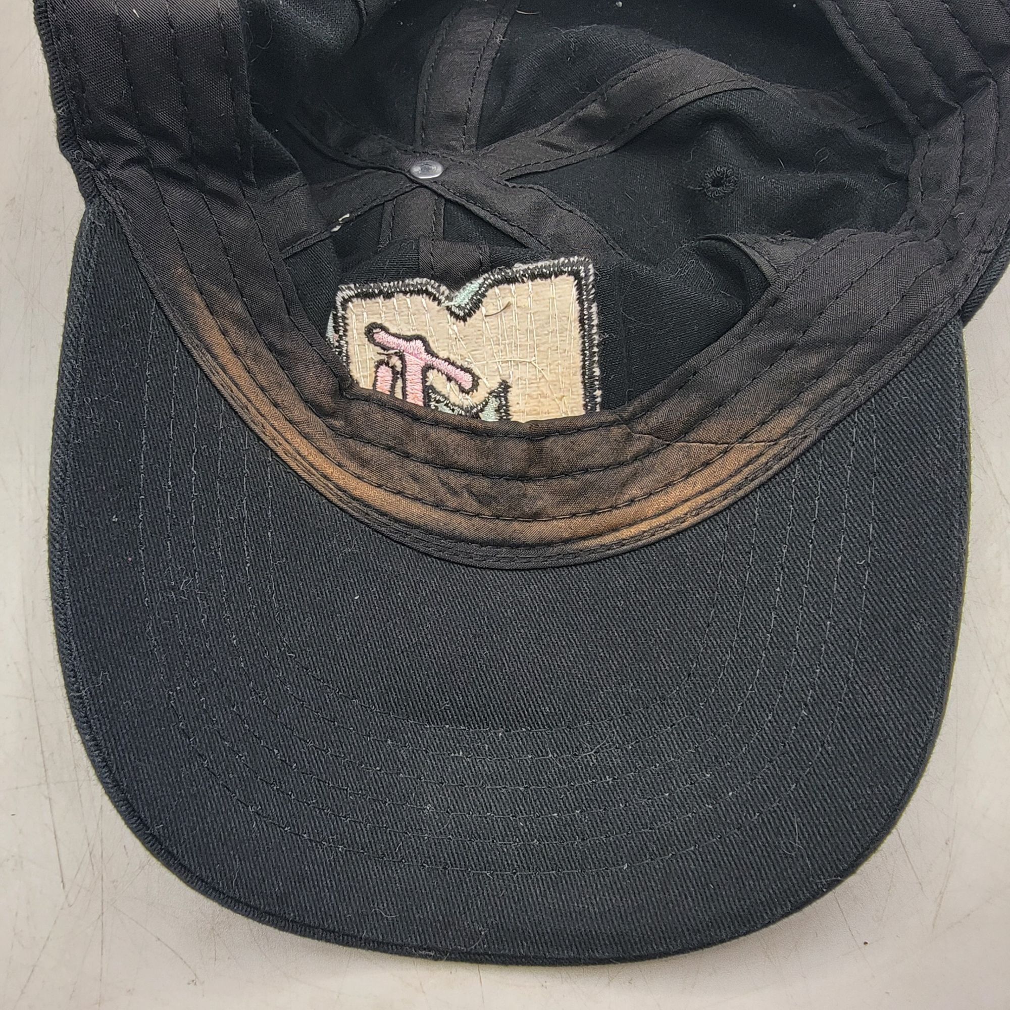 Mtv MTV Music Television Checkered Logo Black Adjustable Hat Cap Size ONE SIZE - 8 Thumbnail