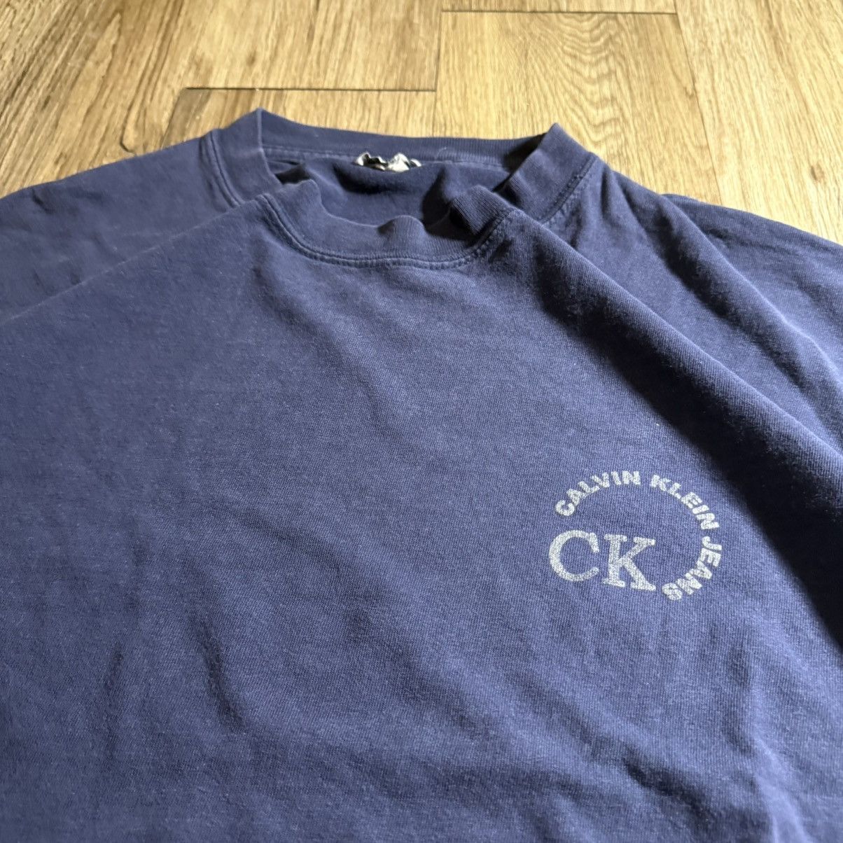 Other Y2K/2000s Grunge Navy Blue Calvin Klein Skater Tee! Size US M / EU 48-50 / 2 - 7 Thumbnail