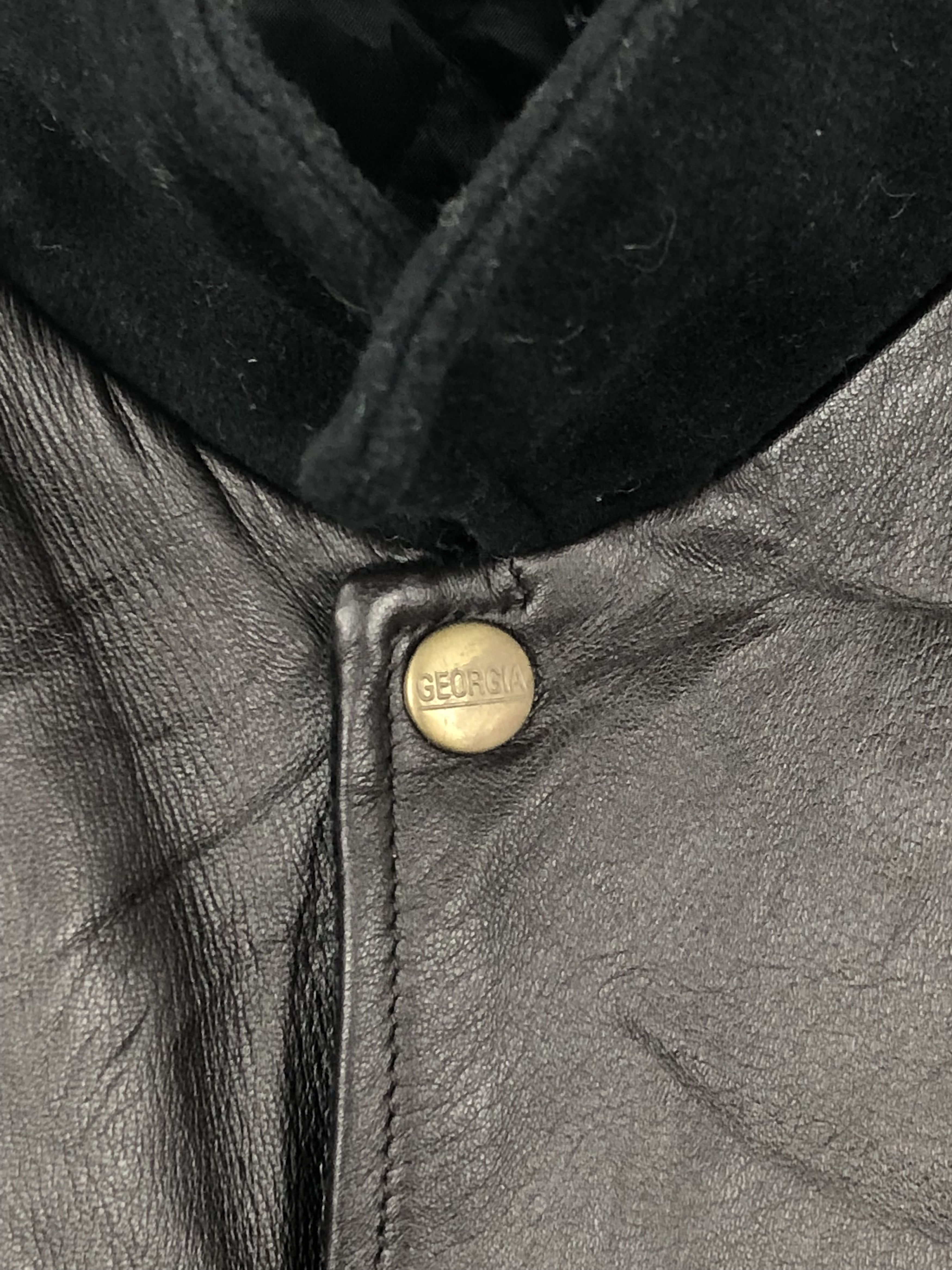 Vintage Vintage Georgia Coffee Wool Leather Varsity Jacket V0326 Size US M / EU 48-50 / 2 - 9 Thumbnail