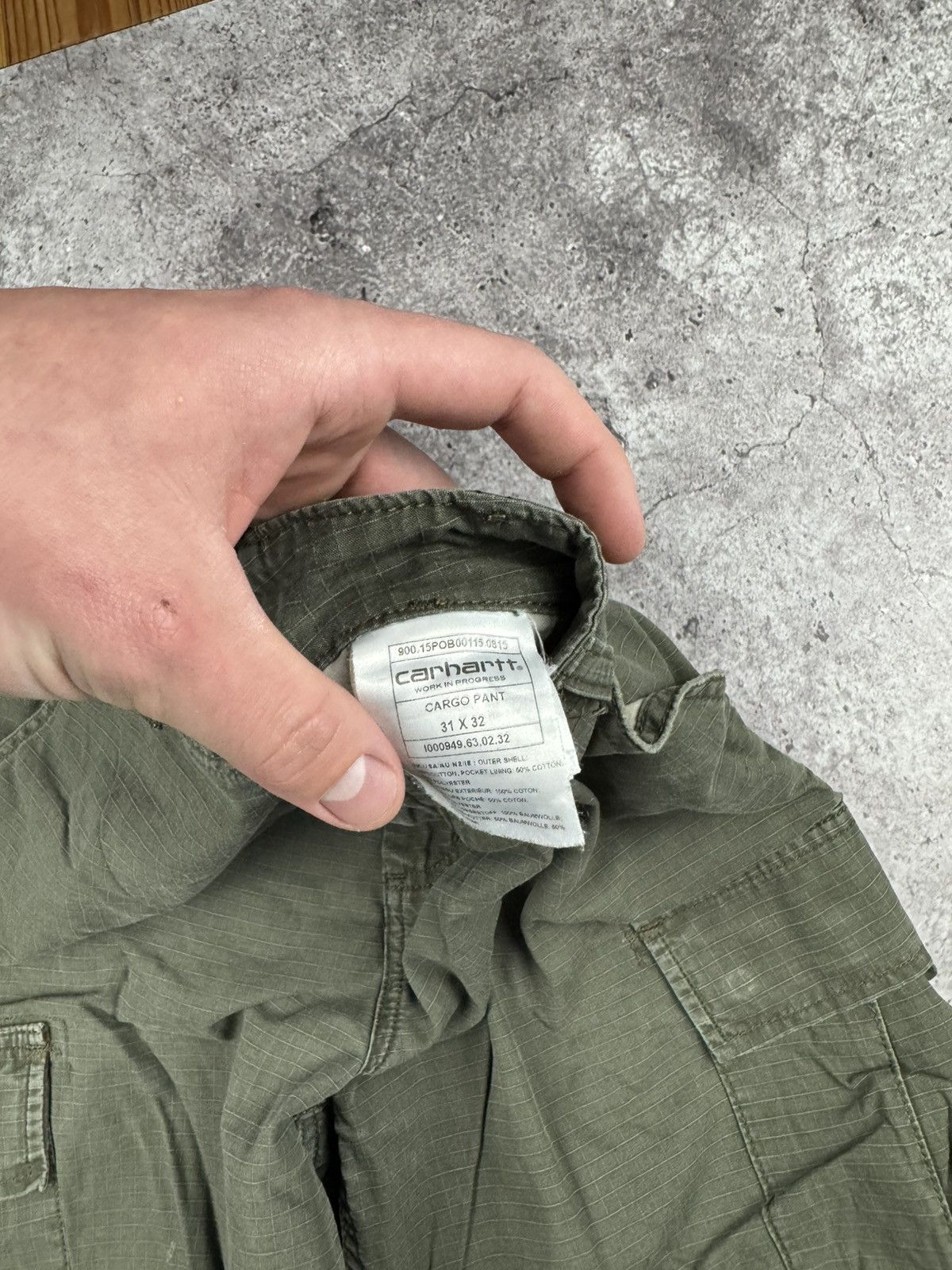 Carhartt Vintage Carhartt Cargo Distressed Pants Faded Khaki Y2K Size US 31 - 12 Thumbnail