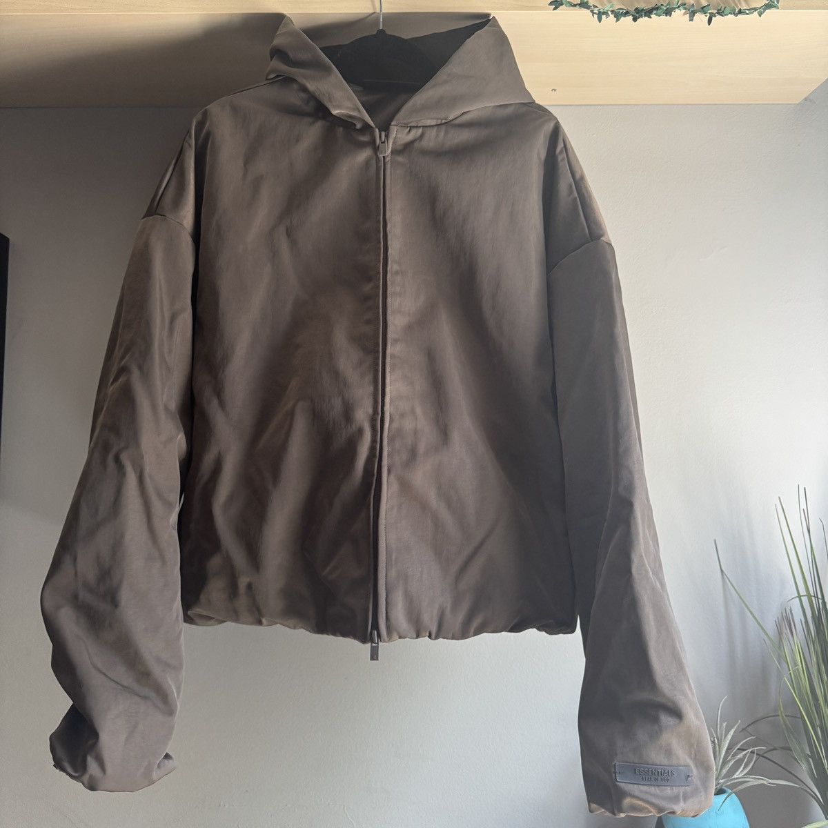 Fear of God Essentials Textured Hooded Bomber Jacket Size US L / EU 52-54 / 3 - 2 Thumbnail