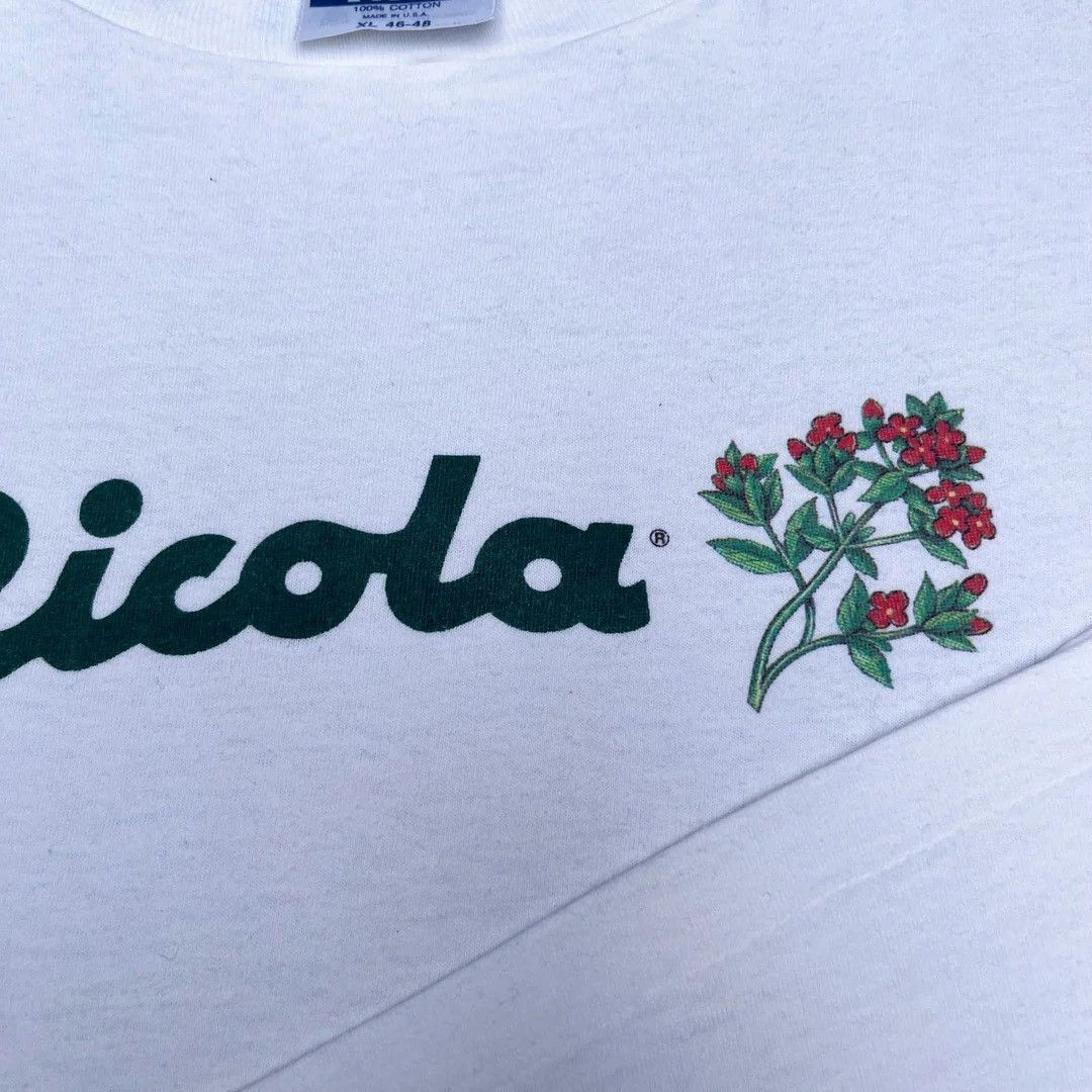 Hanes Ricola 1990 90s Vintage Logo USA Made Candy Promo T-Shirt Size US XL / EU 56 / 4 - 3 Thumbnail