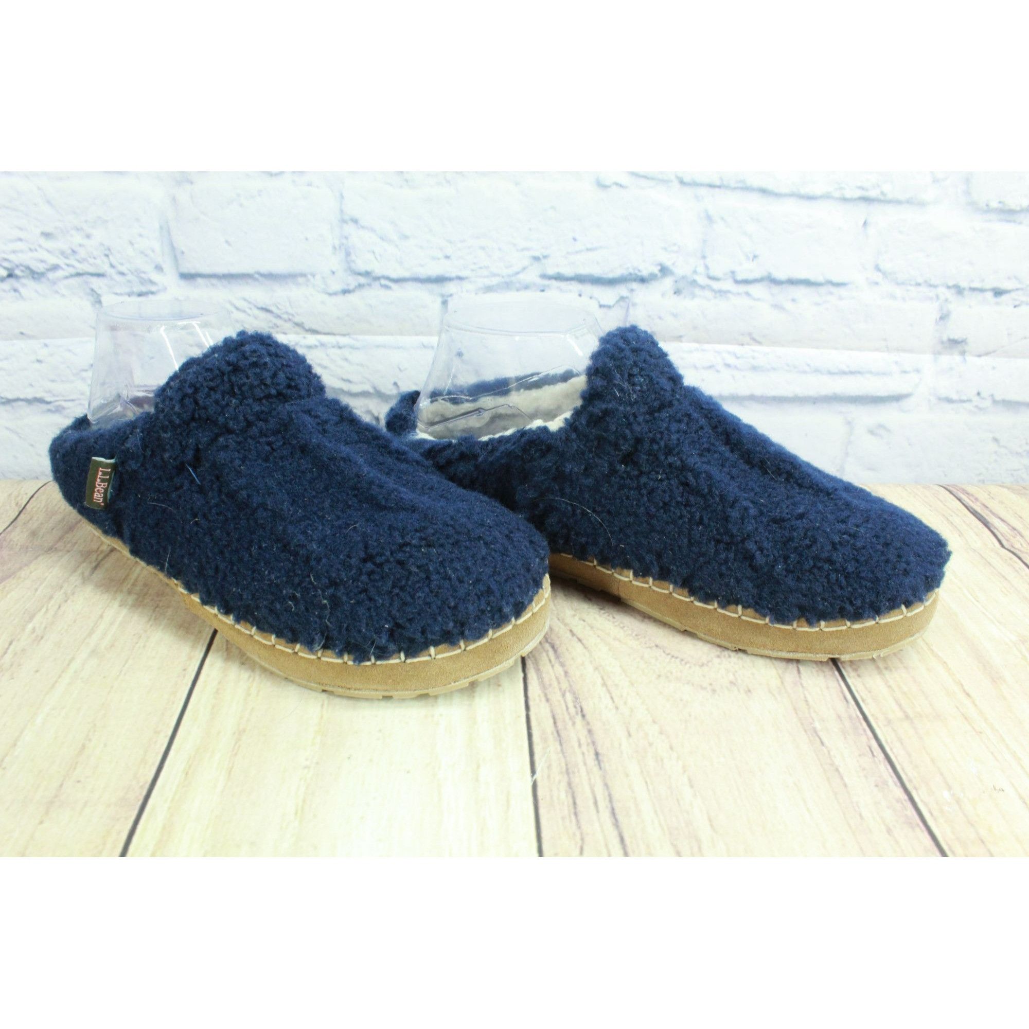 L.L. Bean LL Bean Women's Knit Fleece Lined Water Resistant Slippers Size US 8 / IT 38 - 3 Thumbnail