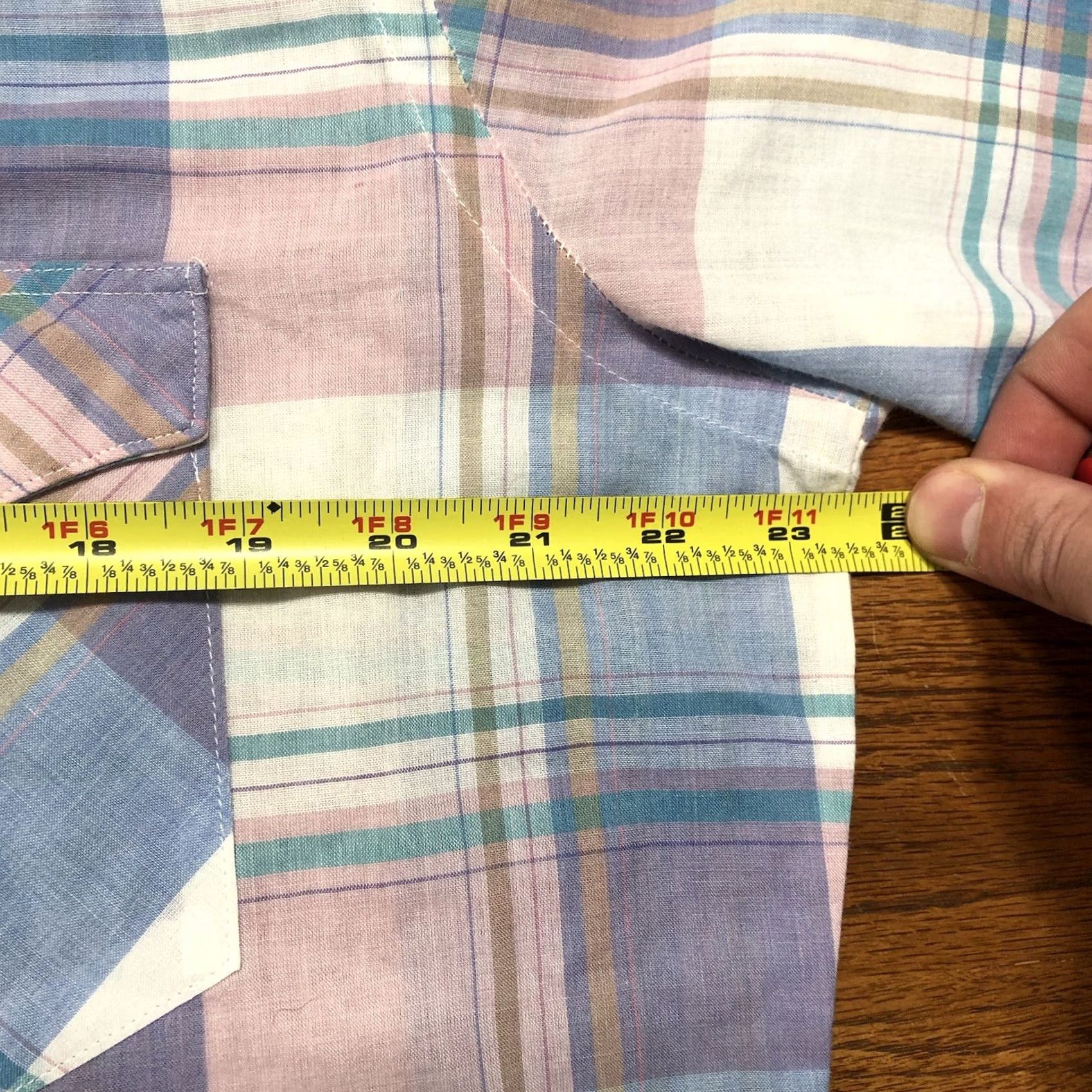 Wrangler VINTAGE Wrangler Pearl Snap Shirt Men 16.5 X Long Tails Reg Fit Plaid Pink Cowboy Western Size US XL / EU 56 / 4 - 7 Thumbnail