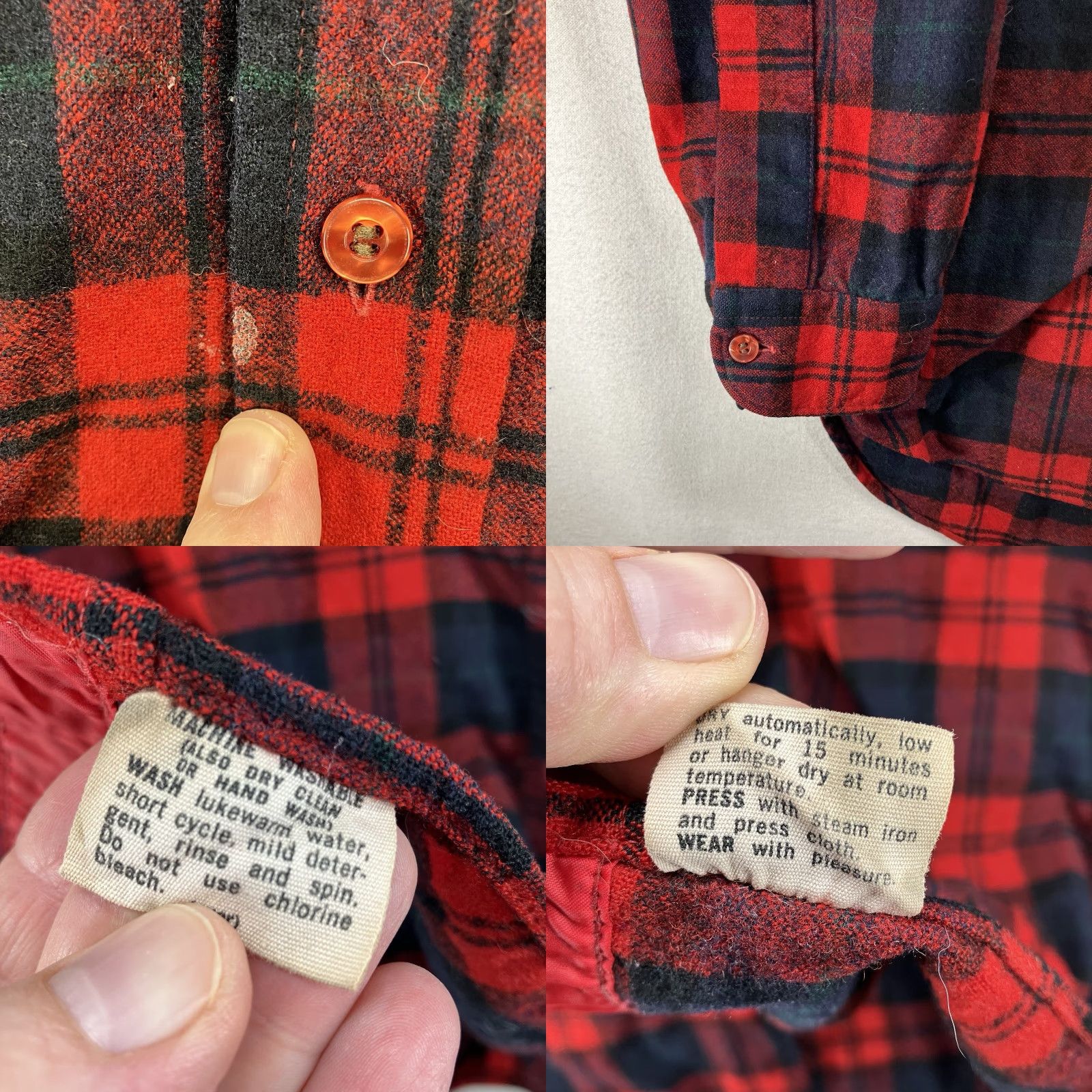 Pendleton VINTAGE Pendleton Wool Flannel Shirt Mens M Long Sleeve Red Plaid USA Retro Board Shirt Size US M / EU 48-50 / 2 - 8 Thumbnail