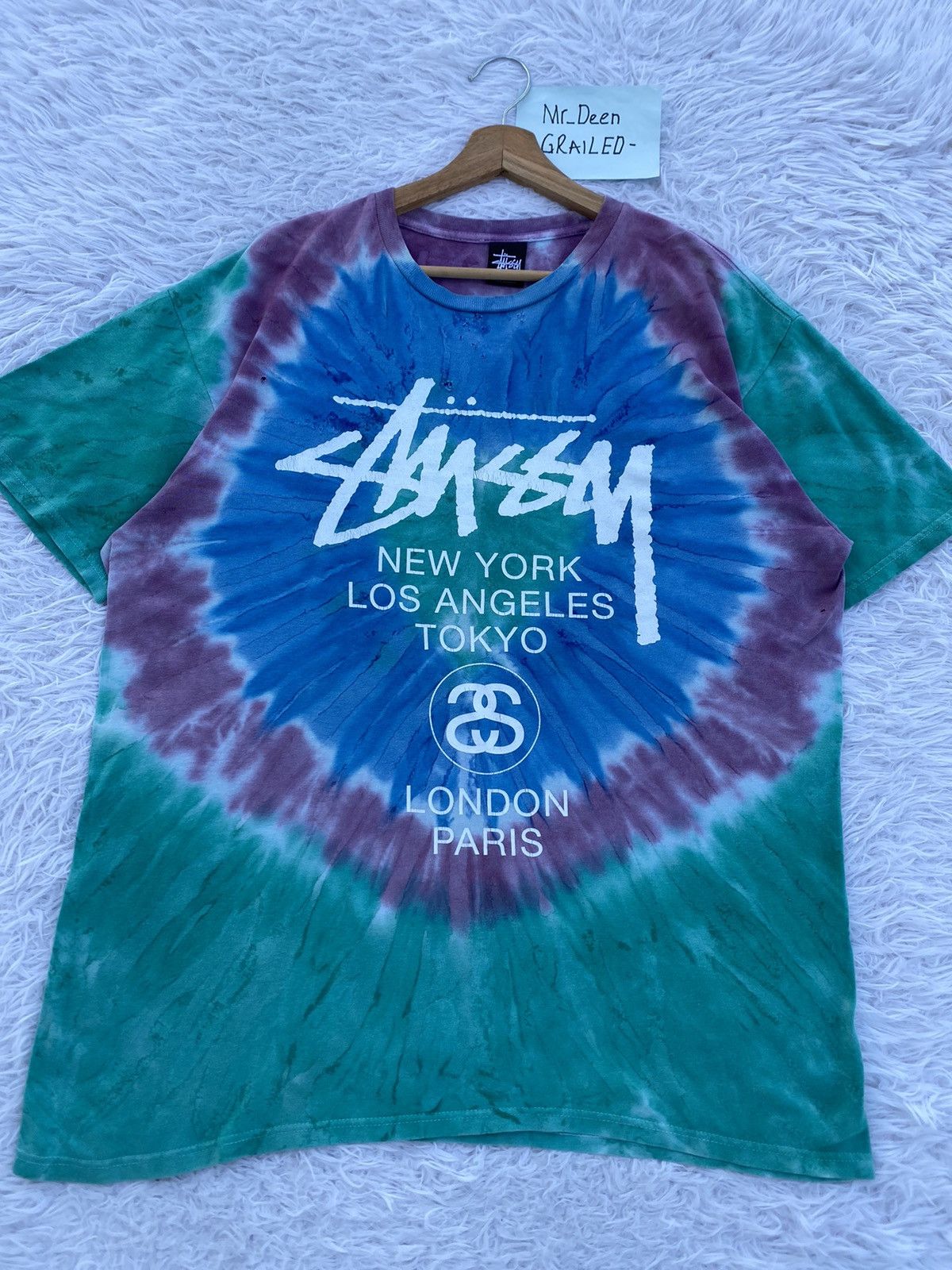 Stussy Rare Vintage Stussy Tie Dye Tshirt Size US L / EU 52-54 / 3 - 5 Thumbnail