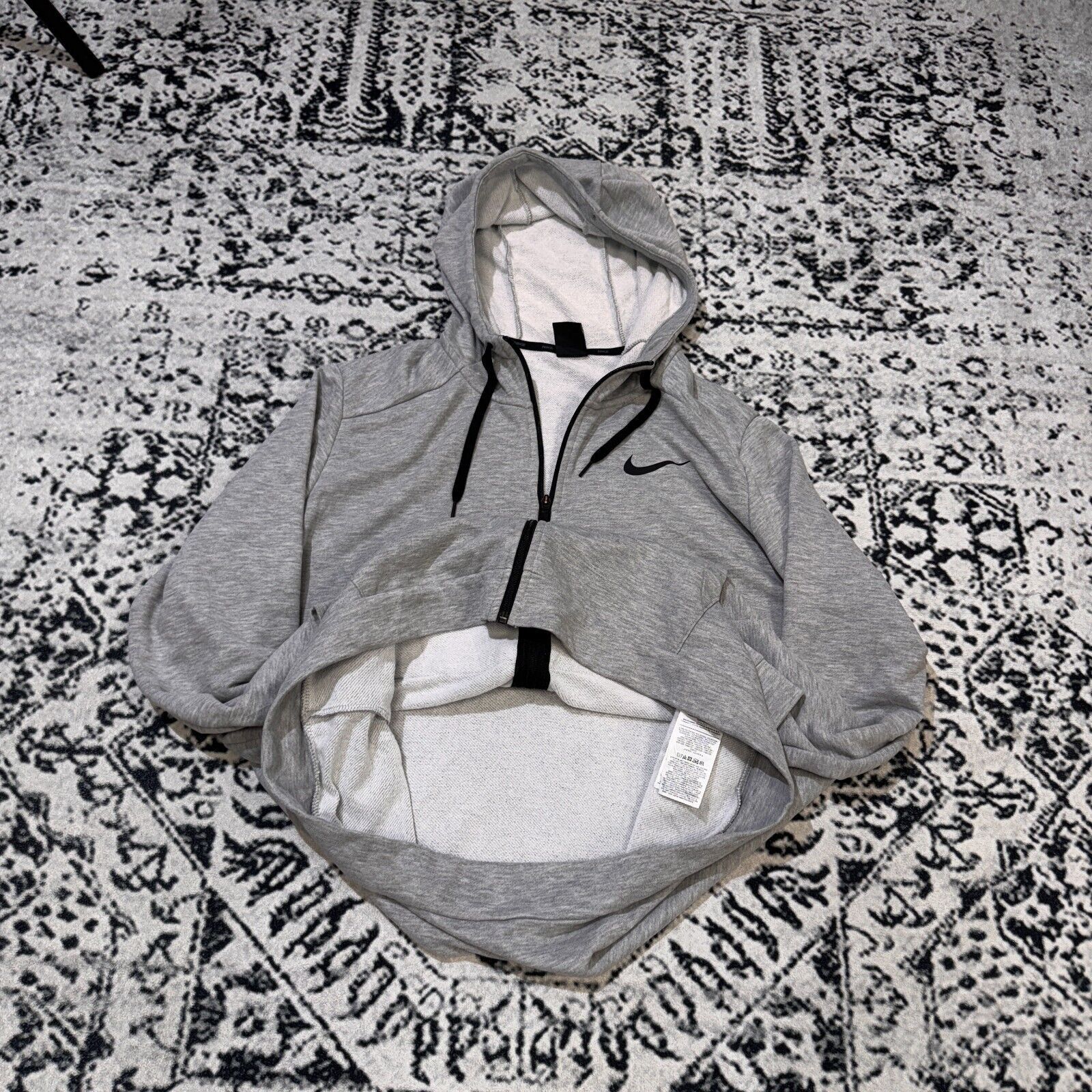 Nike × Vintage Vintage Nike Unisex Gray Cotton Hoodie Zip Size XL Y2K 90s Size US XL / EU 56 / 4 - 11 Thumbnail