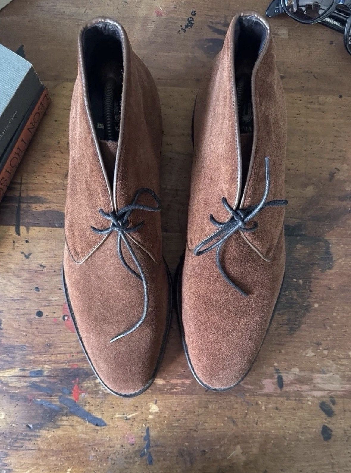Bruno Magli Bruno Magli Suede Chukka Boots – Italy – Rust Brown – 11 Size US 11 / EU 44 - 1 Thumbnail