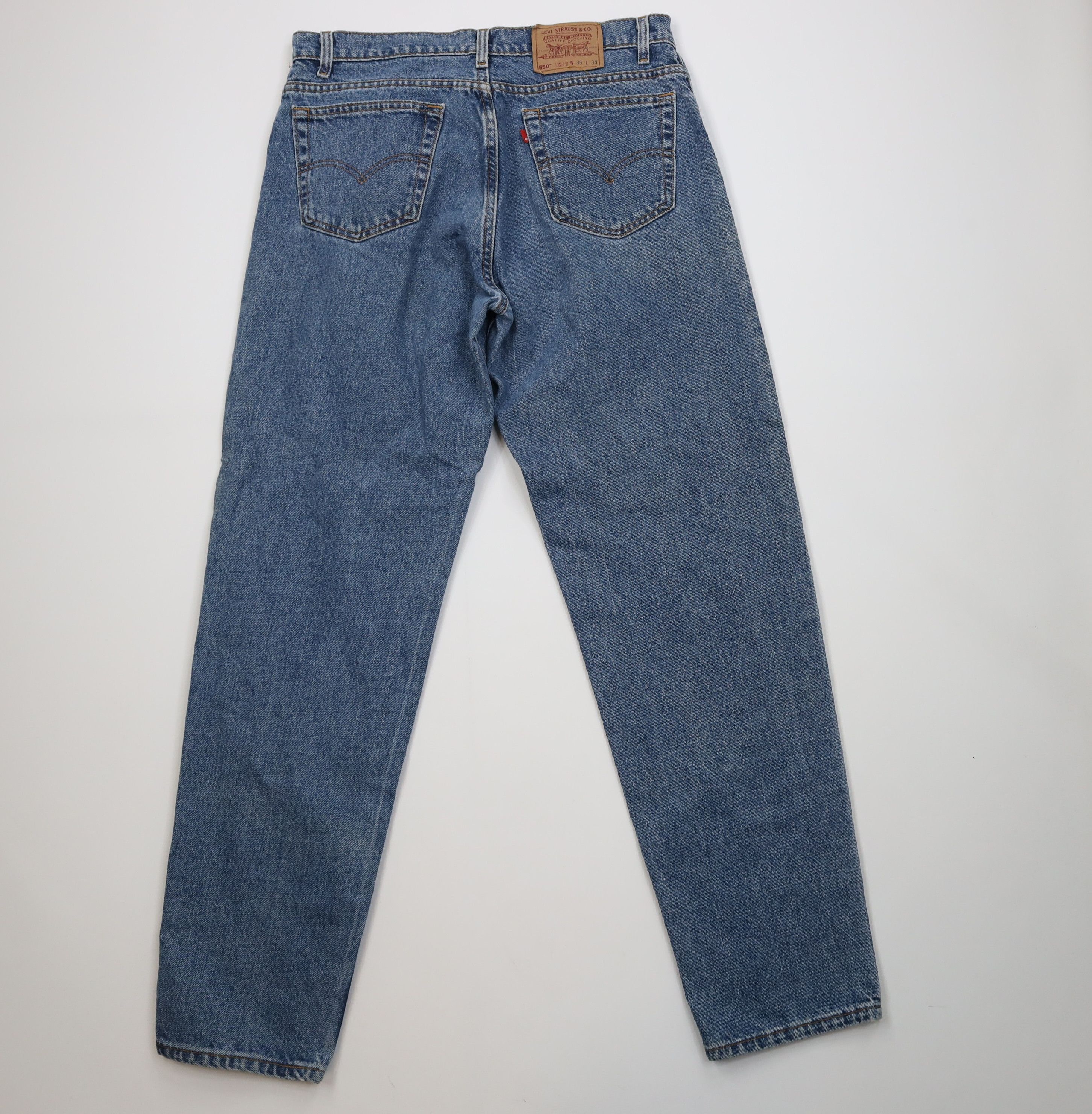 Levi's Vintage 90s Levis 550 Fit Tapered Leg Denim Jeans USA Size US 36 / EU 52 - 11 Thumbnail