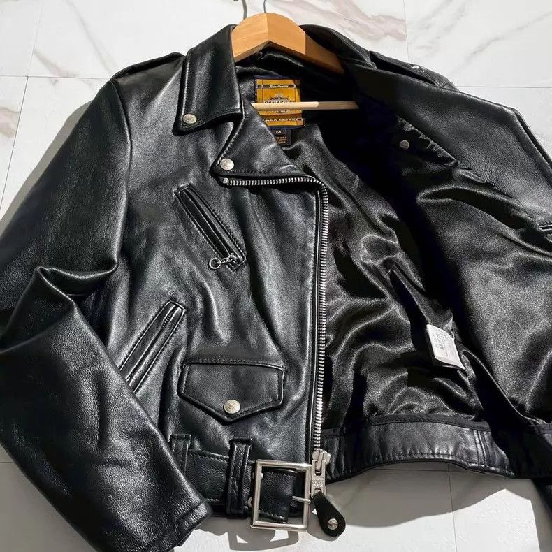 Schott Schott Sheepskin locomotive leather coat Size US M / EU 48-50 / 2 - 1 Thumbnail