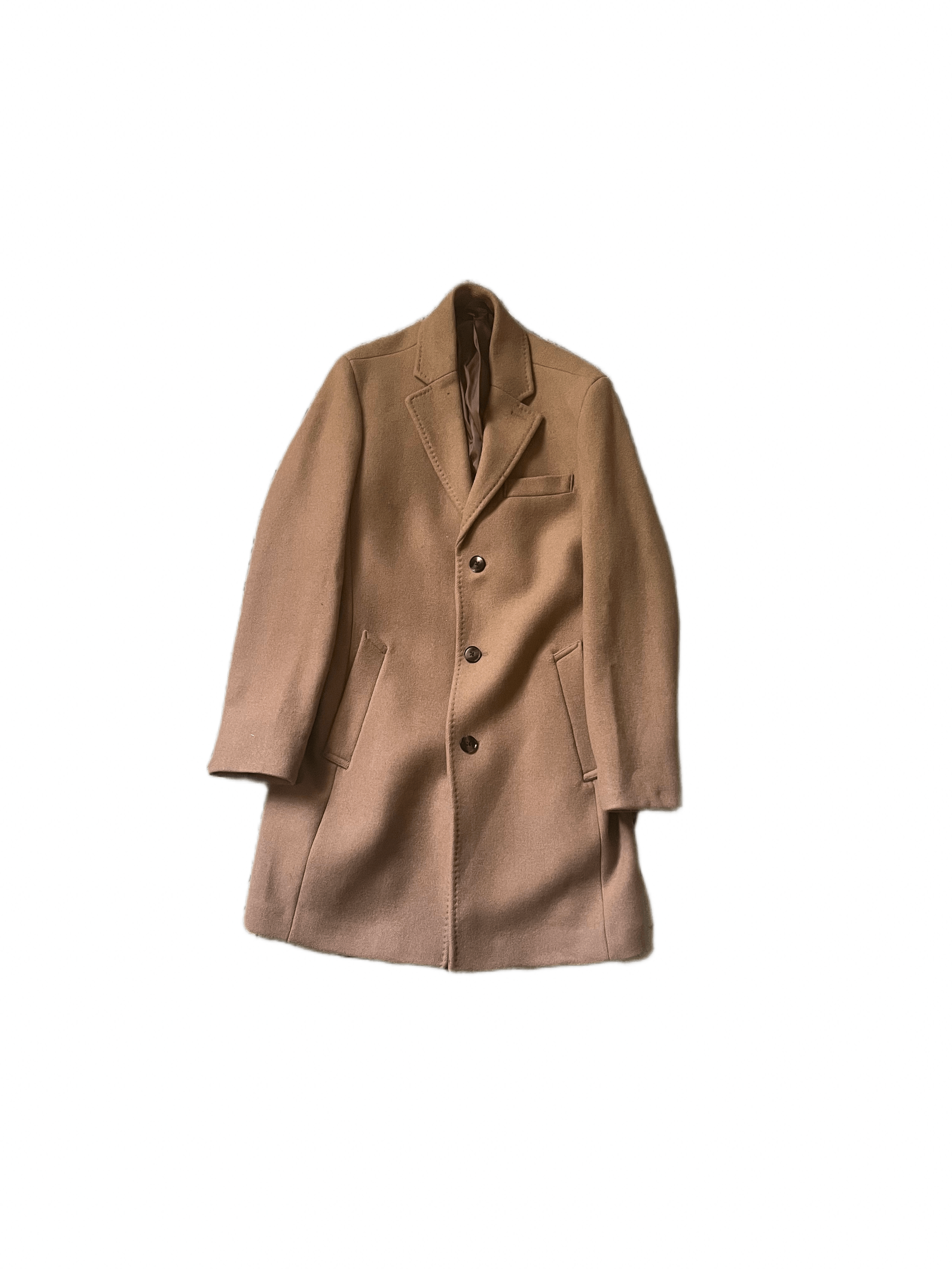 RW&CO. RW&CO Camel Wool Heavy Topcoat Overcoat Size US S / EU 44-46 / 1 - 1 Thumbnail