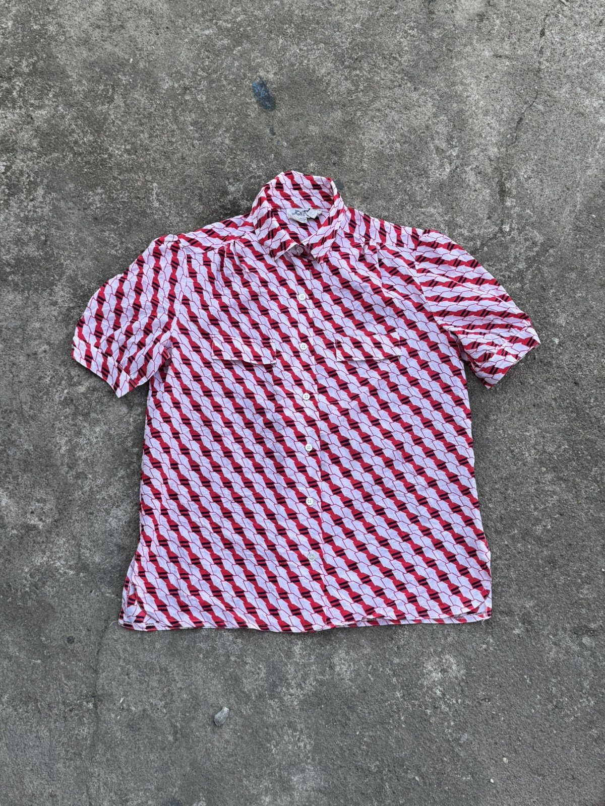 Hermes Paris Patterned Button Down
