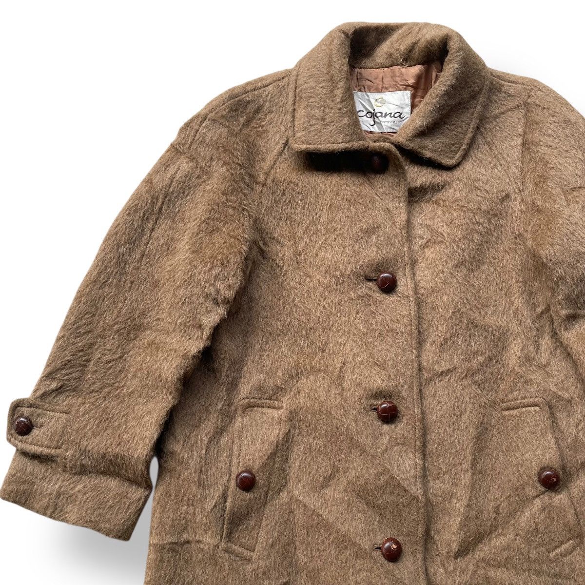 Japanese Brand Vintage Cojana Japanese Wool Alpaca Autum Winter Long Jacket Size US S / EU 44-46 / 1 - 5 Thumbnail
