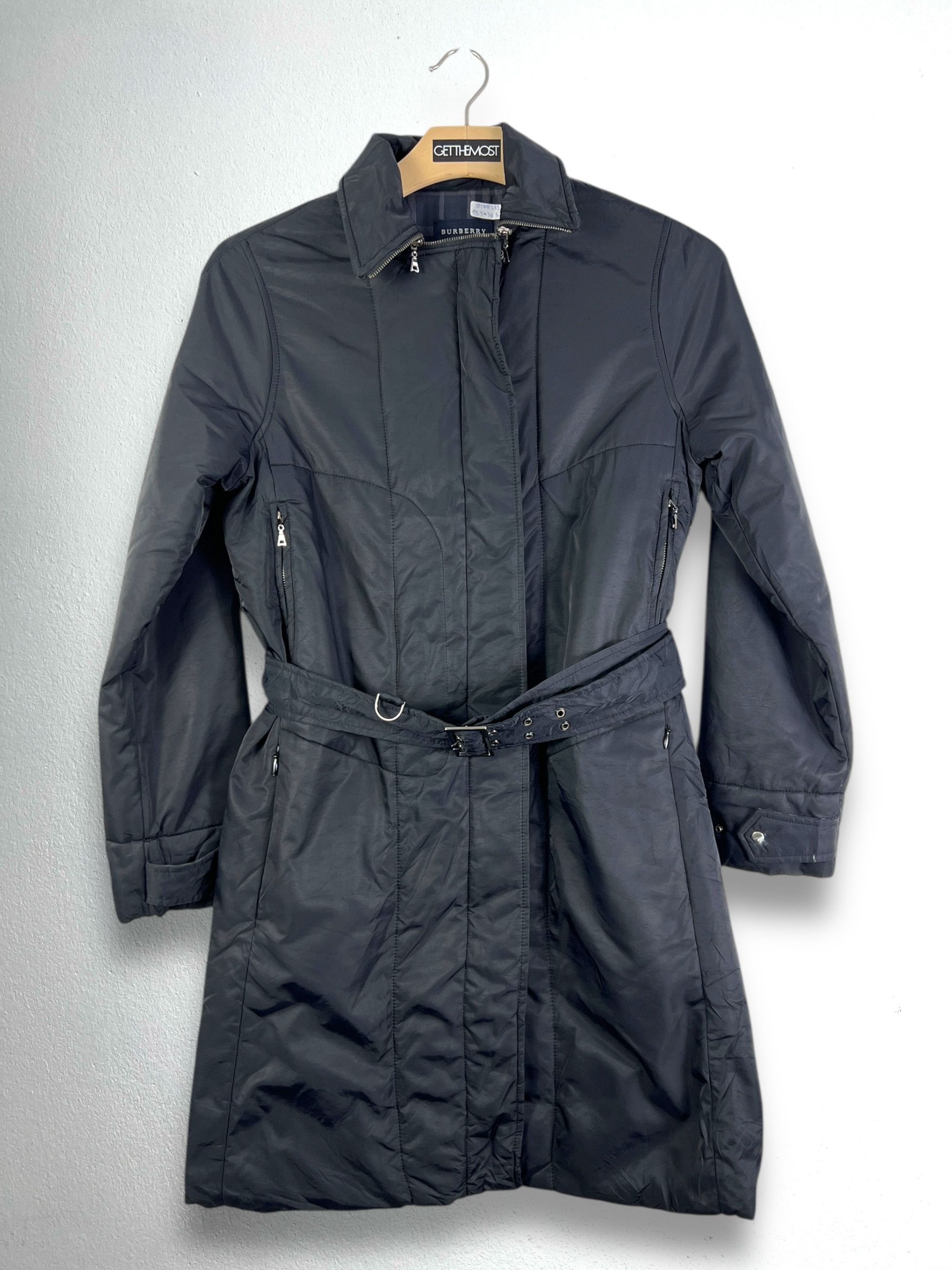 Burberry BURBERRY London Trench Polyester Coat (M) GTMP282 Size M / US 6-8 / IT 42-44 - 1 Thumbnail