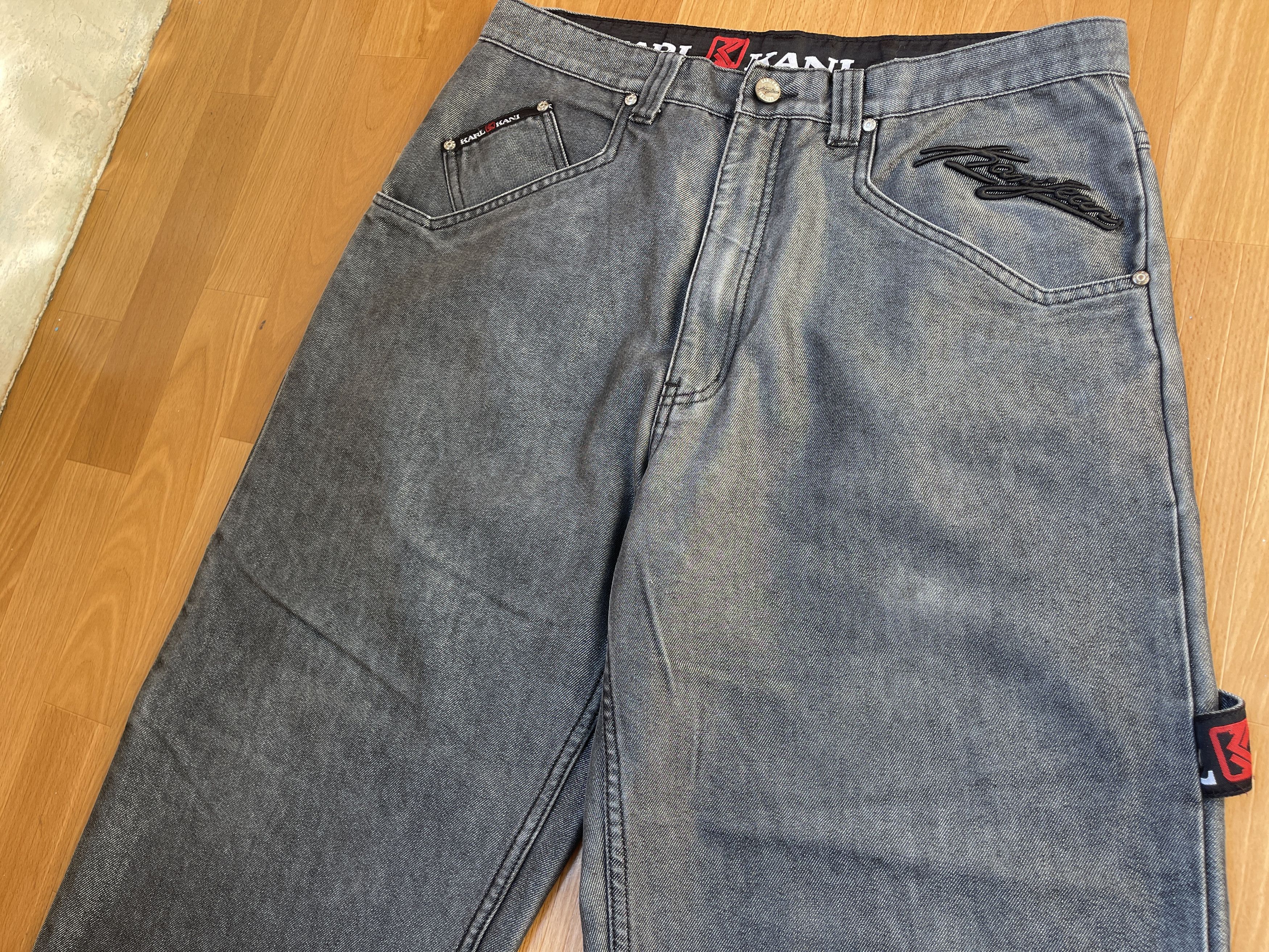Karl Kani KARL KANI jeans shiny vintage baggy jeans silver metallic 34 Size US 34 / EU 50 - 11 Thumbnail