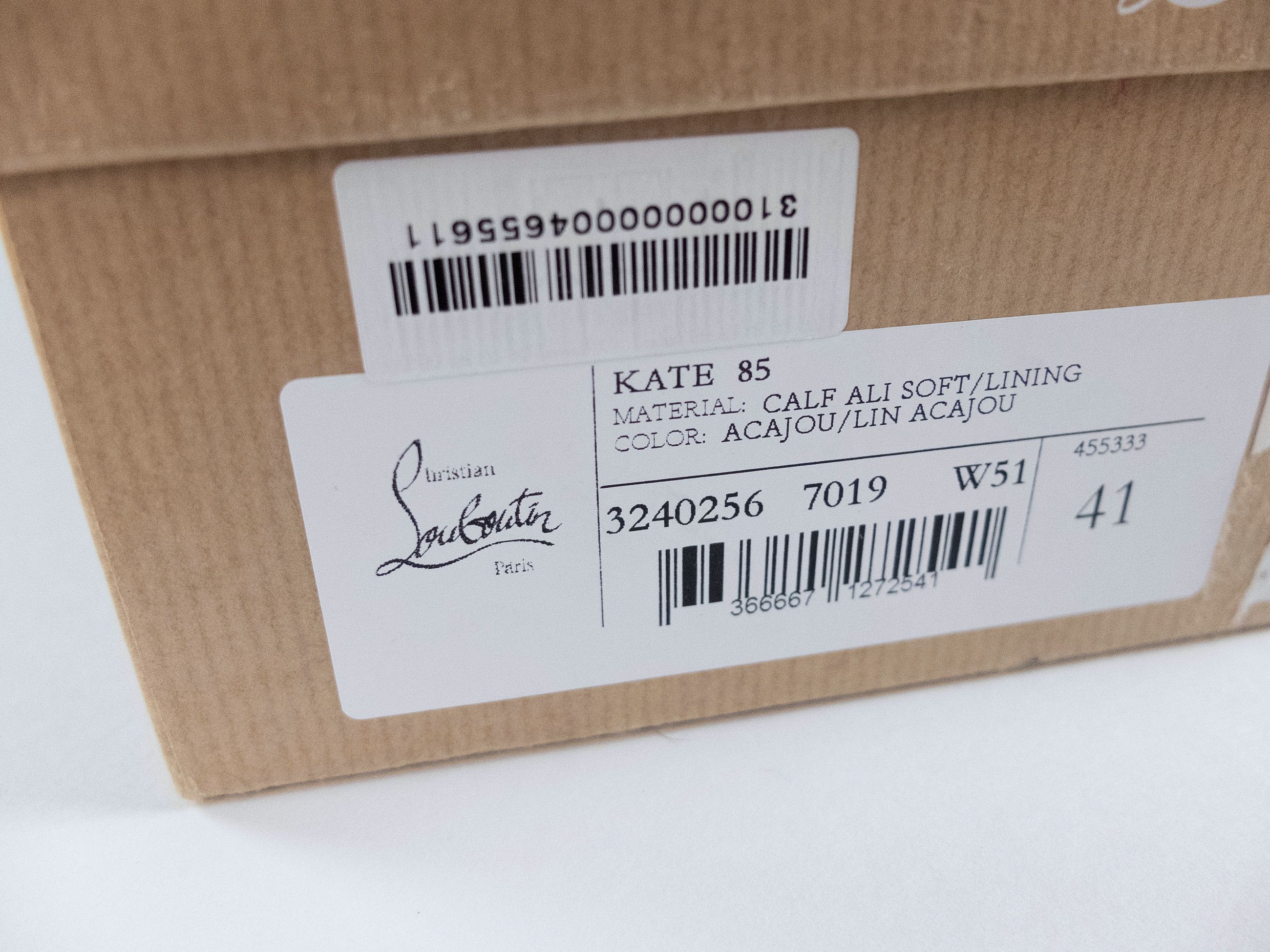 Christian Louboutin CHRISTIAN LOUBOUTIN Kate brown alligator embossed pumps 11 Size US 11 / IT 41 - 13 Thumbnail
