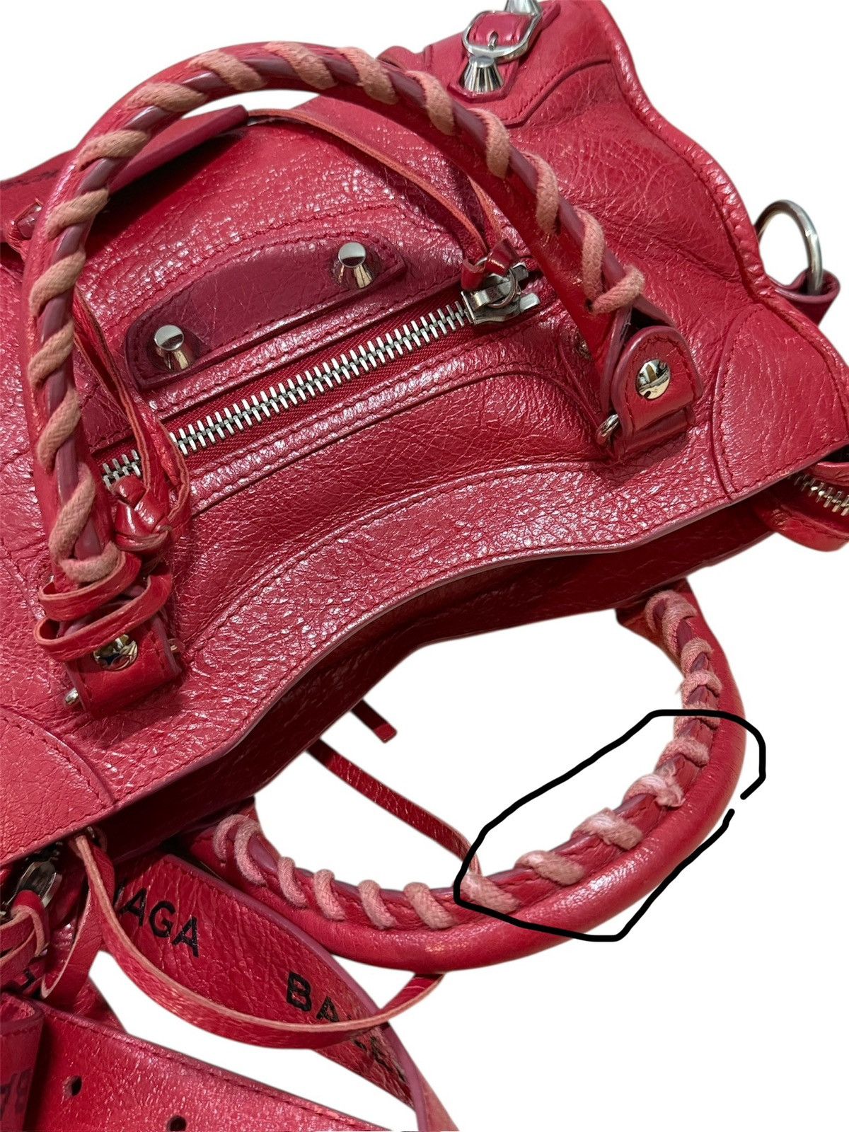 Balenciaga Balenciaga Classic Mini City red lambskin Leather bag Size ONE SIZE - 7 Thumbnail