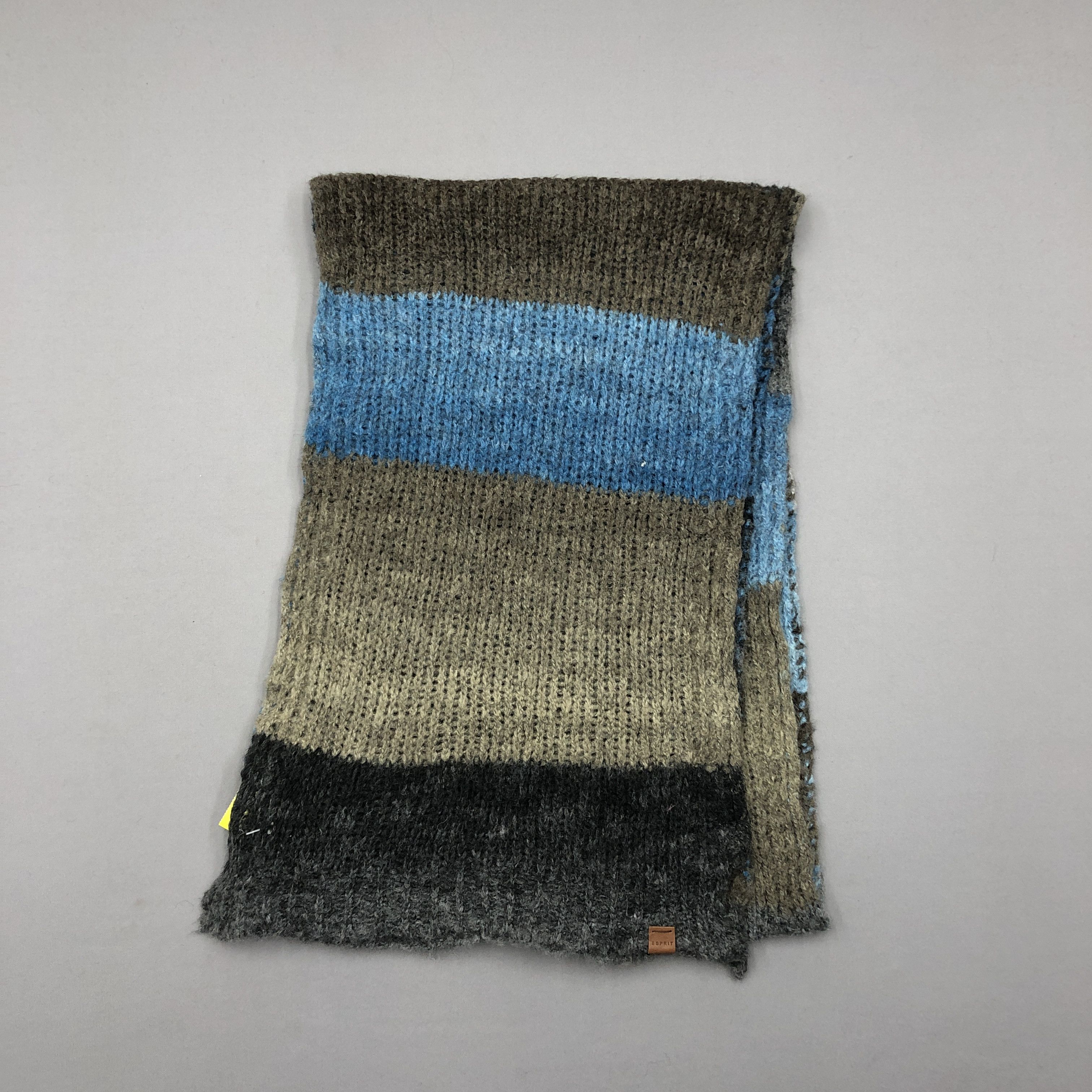 ESPIRIT Vintage Espirit Scarf Ribbed Cable Knitted Wool Scarves Size ONE SIZE - 3 Thumbnail