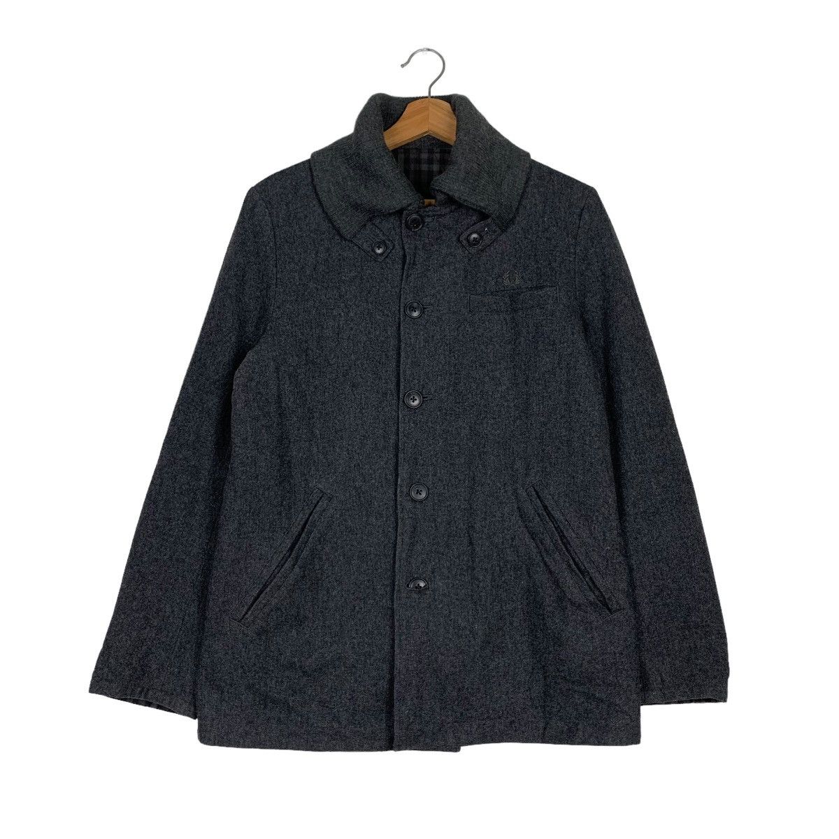 Fred Perry FRED PERRY Reversible Checked Wool Casual Jacket #0149-C8 Size US S / EU 44-46 / 1 - 1 Thumbnail