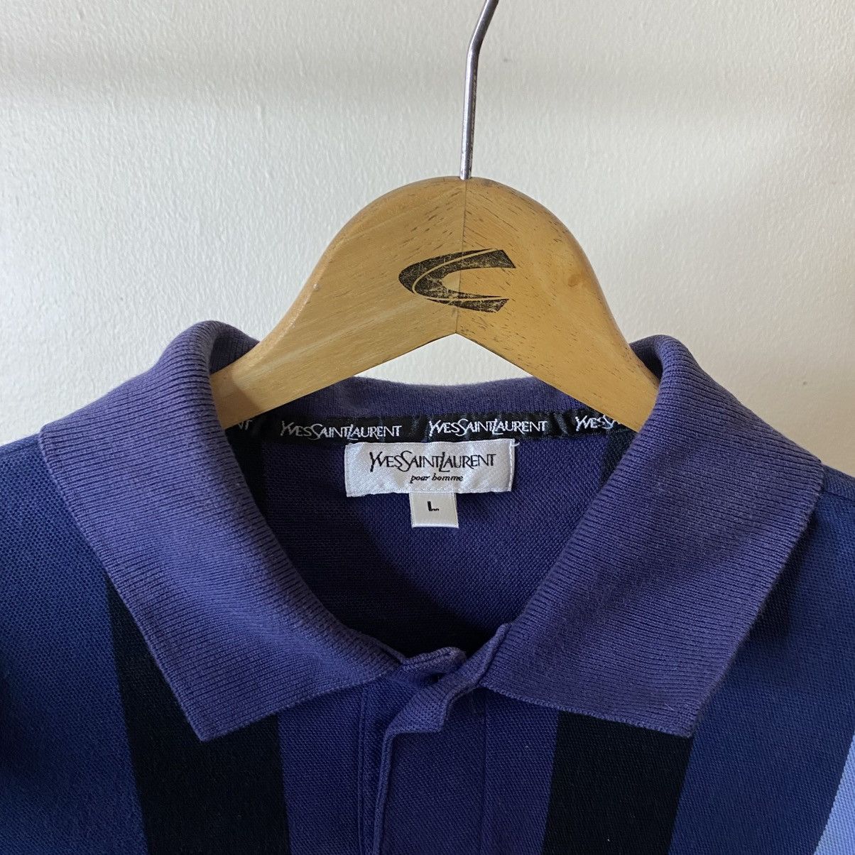 Yves Saint Laurent Vintage YSL Pour Homme Stripes Polo T Shirt Size US S / EU 44-46 / 1 - 5 Thumbnail