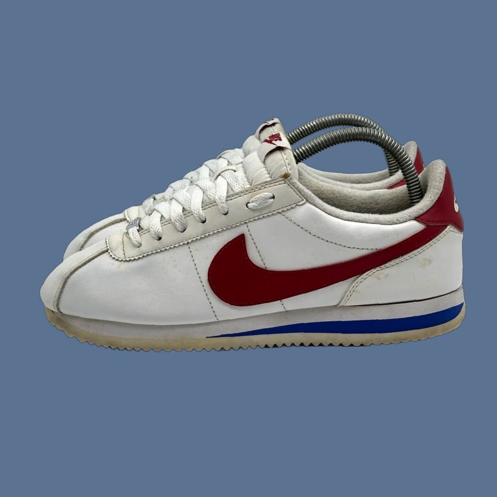 Nike Nike Cortez Sneaker Mens Size 8 White Red Blue Leather 819719-103 Go Out Sports Casual Shoes Size US 8 / EU 41 - 1 Thumbnail