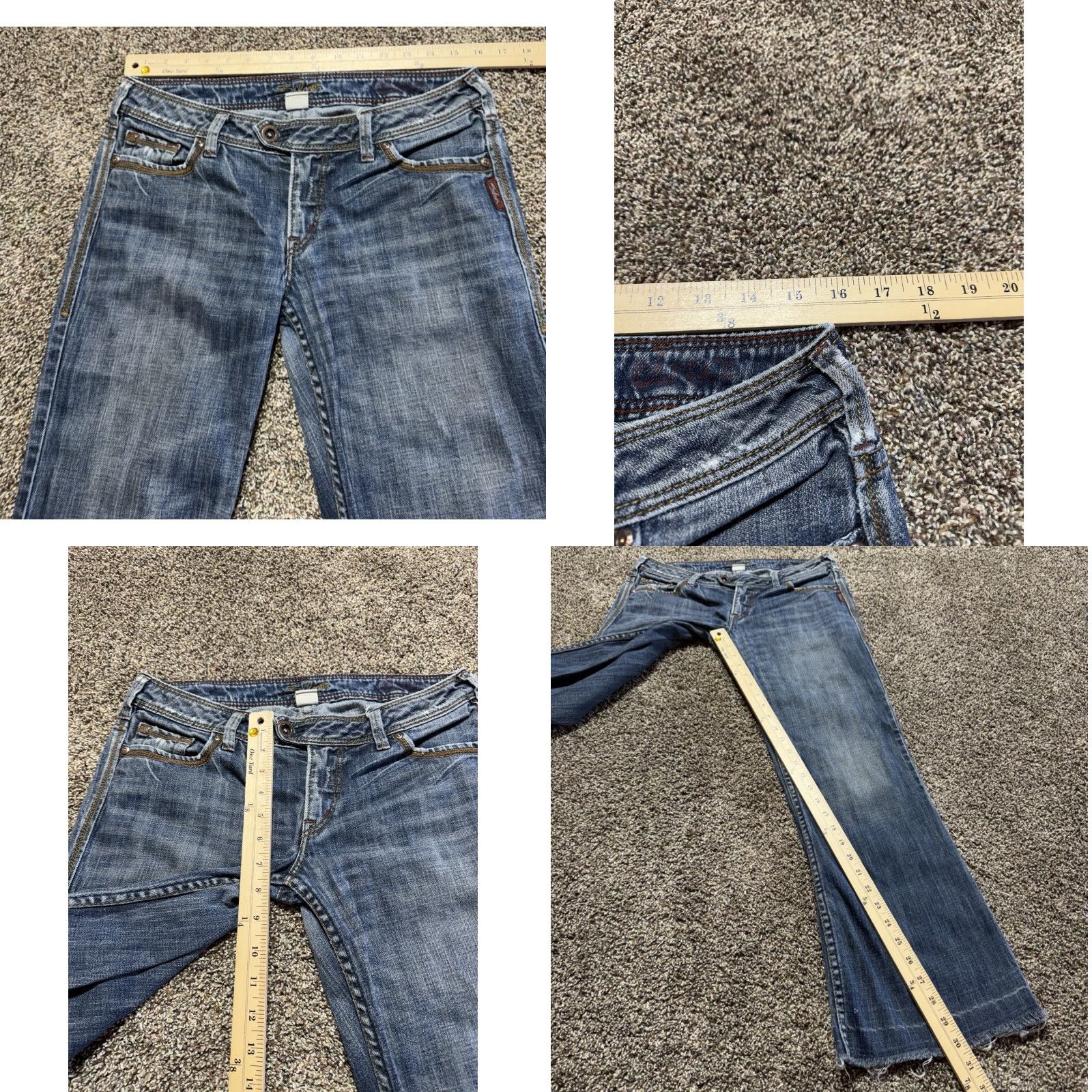Silver Jeans Co. VINTAGE Silver Jeans TINA Women's Size 30 Blue Denim 30X30 Low Rise Bootcut Jeans Size 30" / US 8 / IT 44 - 8 Thumbnail
