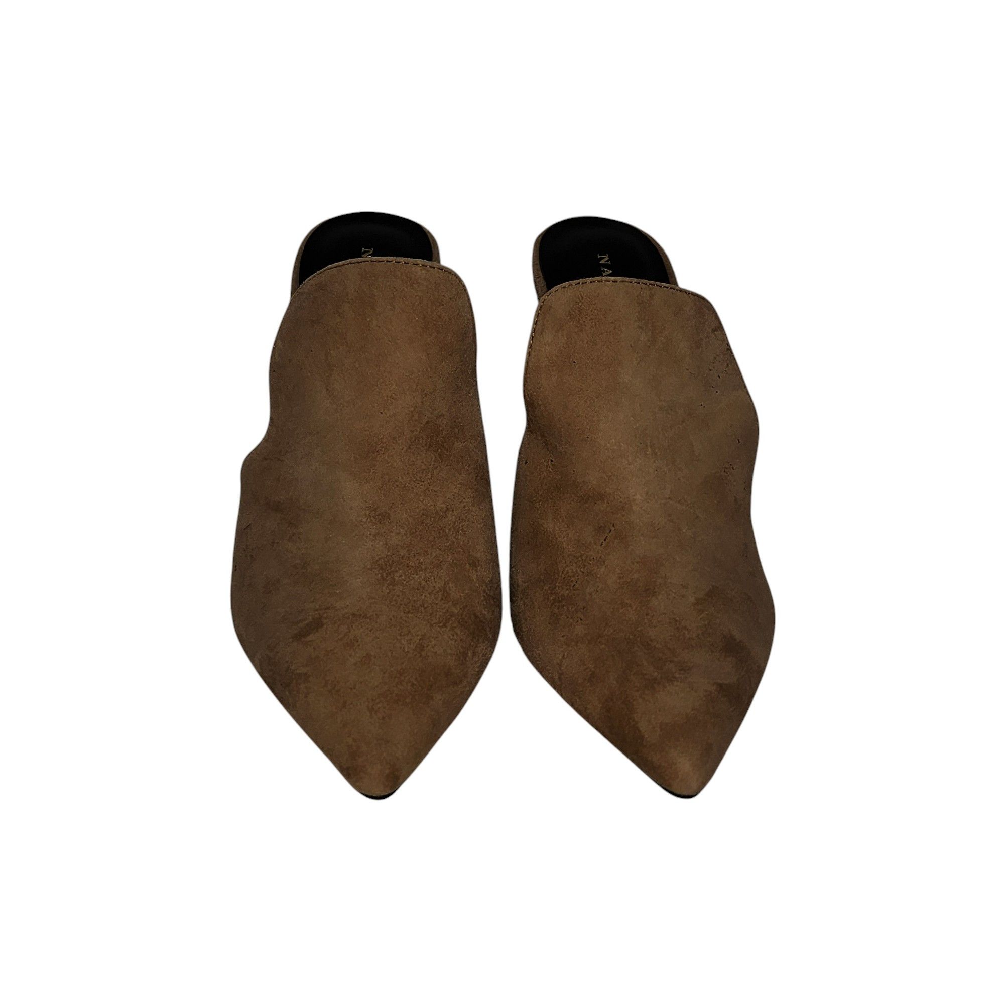Other Natori Minh Doe/Tan/Beige Suede Pointed Toe Mules Size US 8.5 / IT 38.5 - 3 Thumbnail