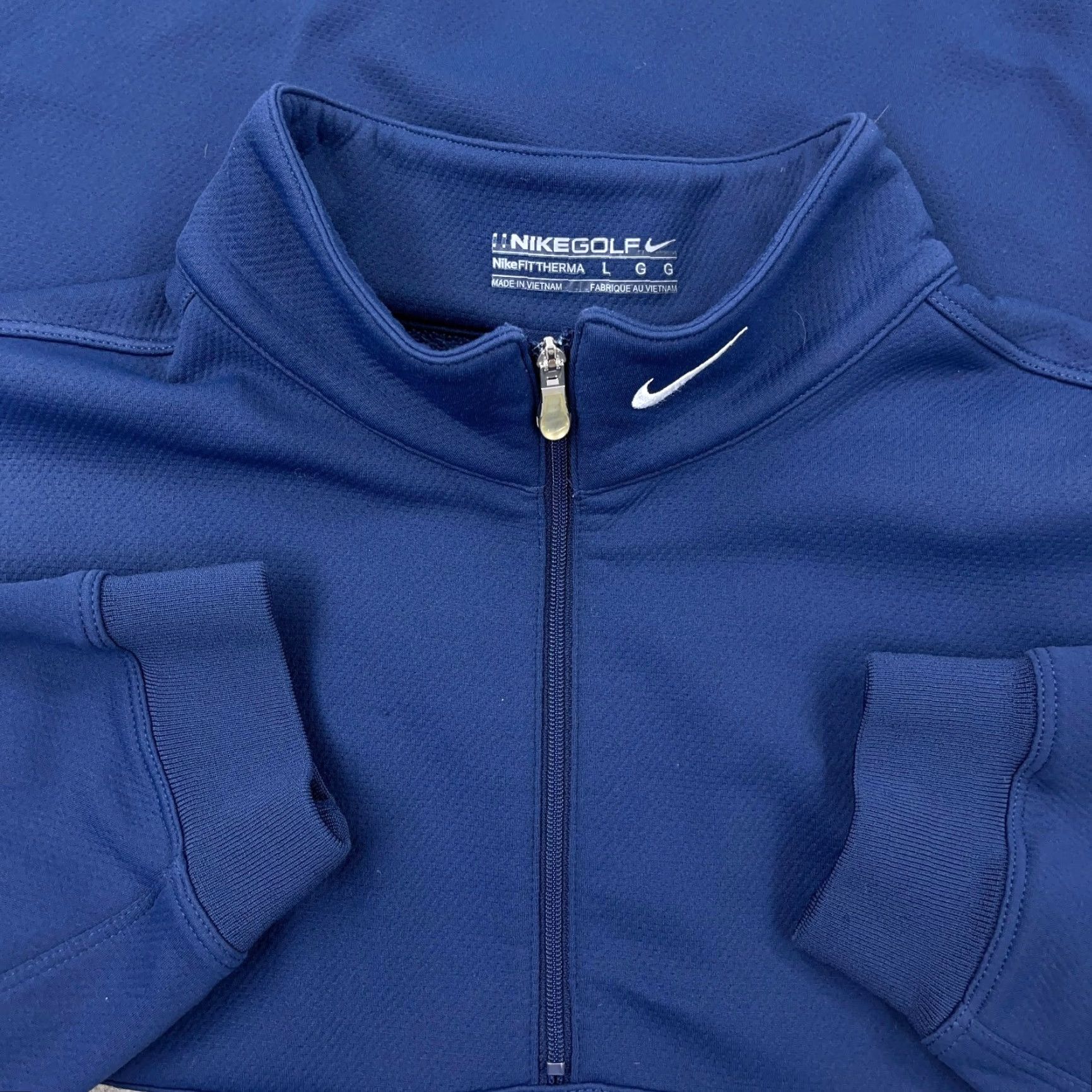 Nike Nike Golf Sweater Men Large Blue Pullover Quarter Zip Performance Sweatshirt Size US L / EU 52-54 / 3 - 2 Thumbnail