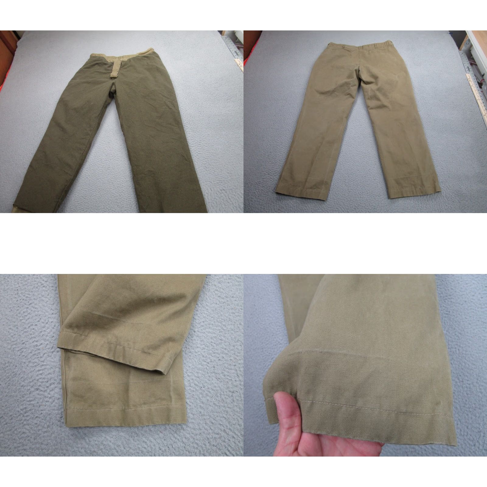 Vintage J. Peterman Pants Mens 40x32 Fits 38x32 Beige Chino Khaki Lined Warm Work Size US 40 / EU 56 - 10 Thumbnail