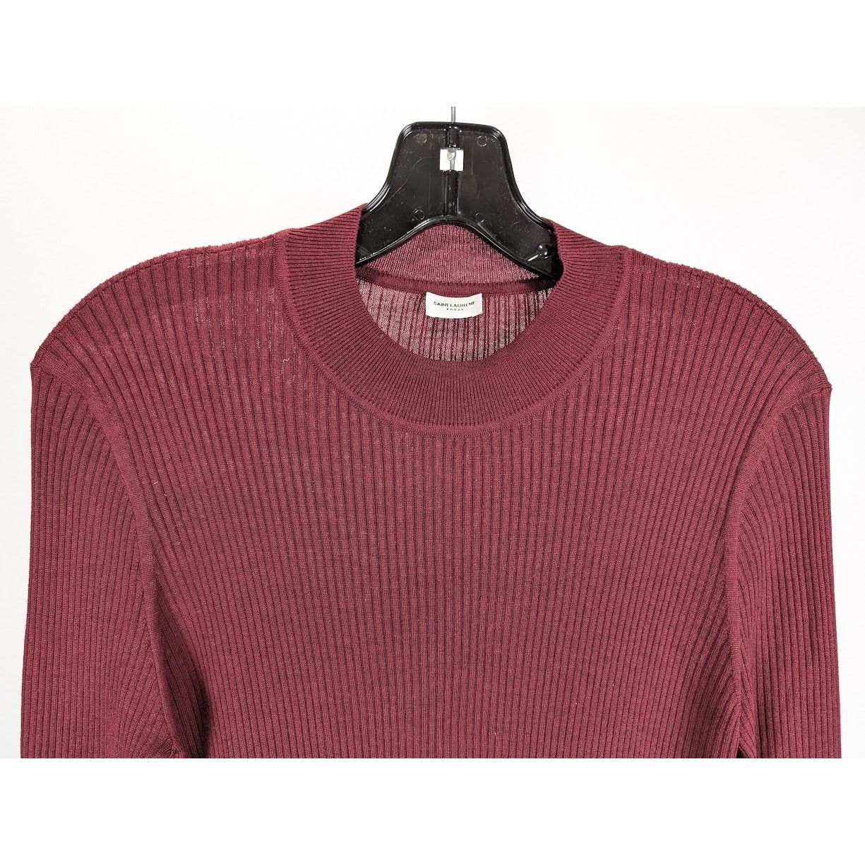Saint Laurent Paris o1rshd1 Sweater in Burgundy Size US XL / EU 56 / 4 - 3 Thumbnail