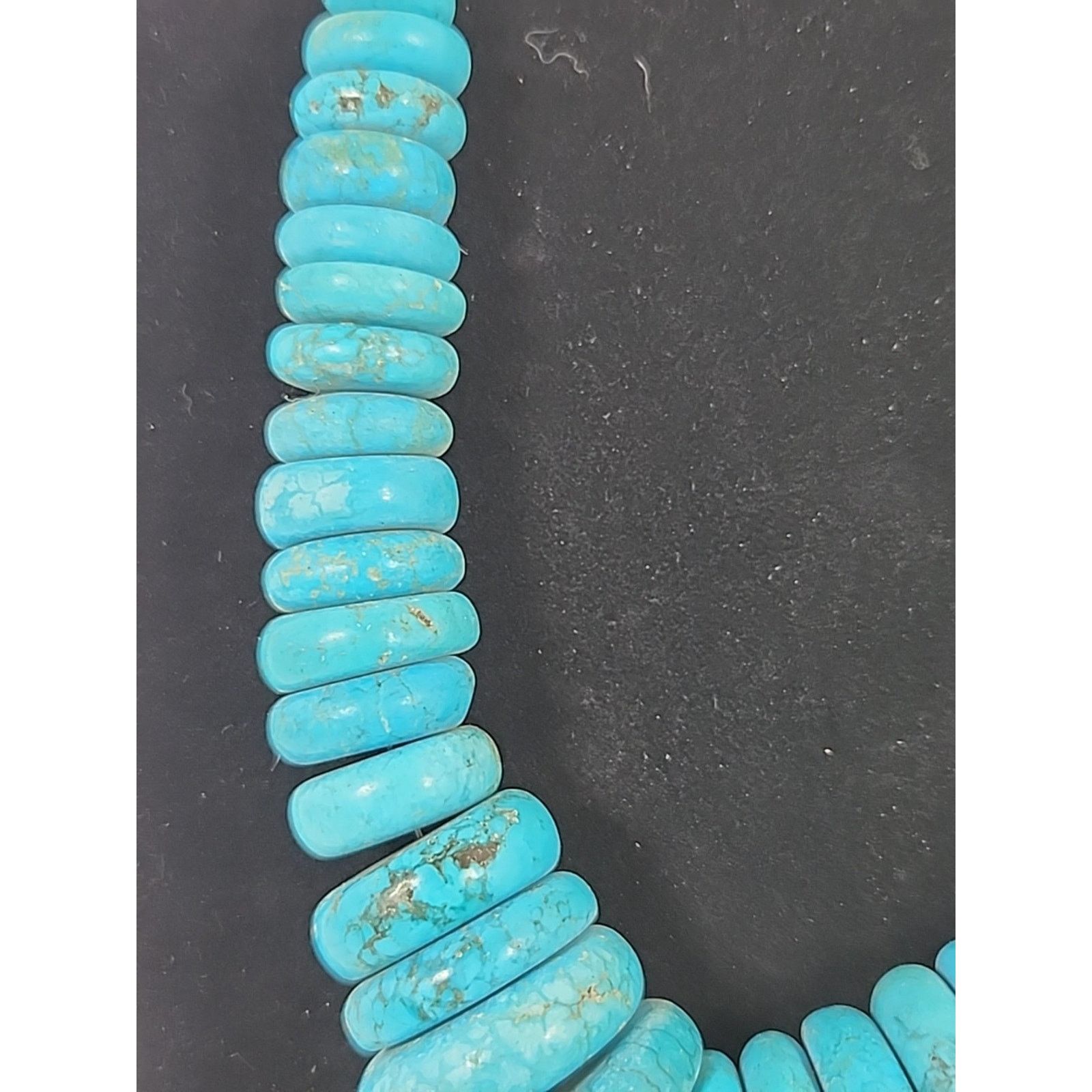 Handmade Southwestern Navajo Graduated Turquoise Necklace 18" Size ONE SIZE - 3 Thumbnail