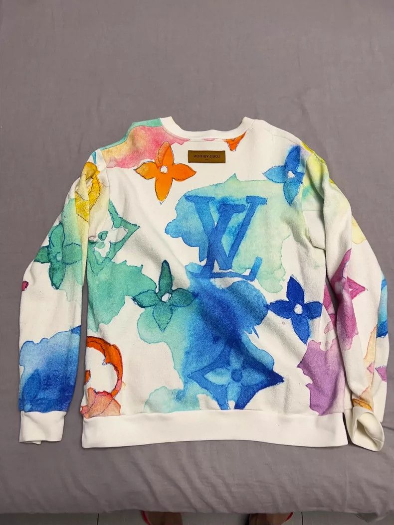 Louis Vuitton Louis Vuitton Crew Neck Pullover Ink Print Hoodie Classic l Size US XL / EU 56 / 4 - 2 Thumbnail