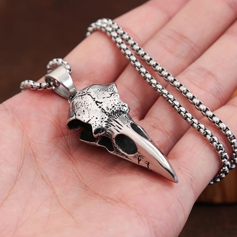 Other Viking Crow Head Bird Skull Size ONE SIZE - 1 Thumbnail