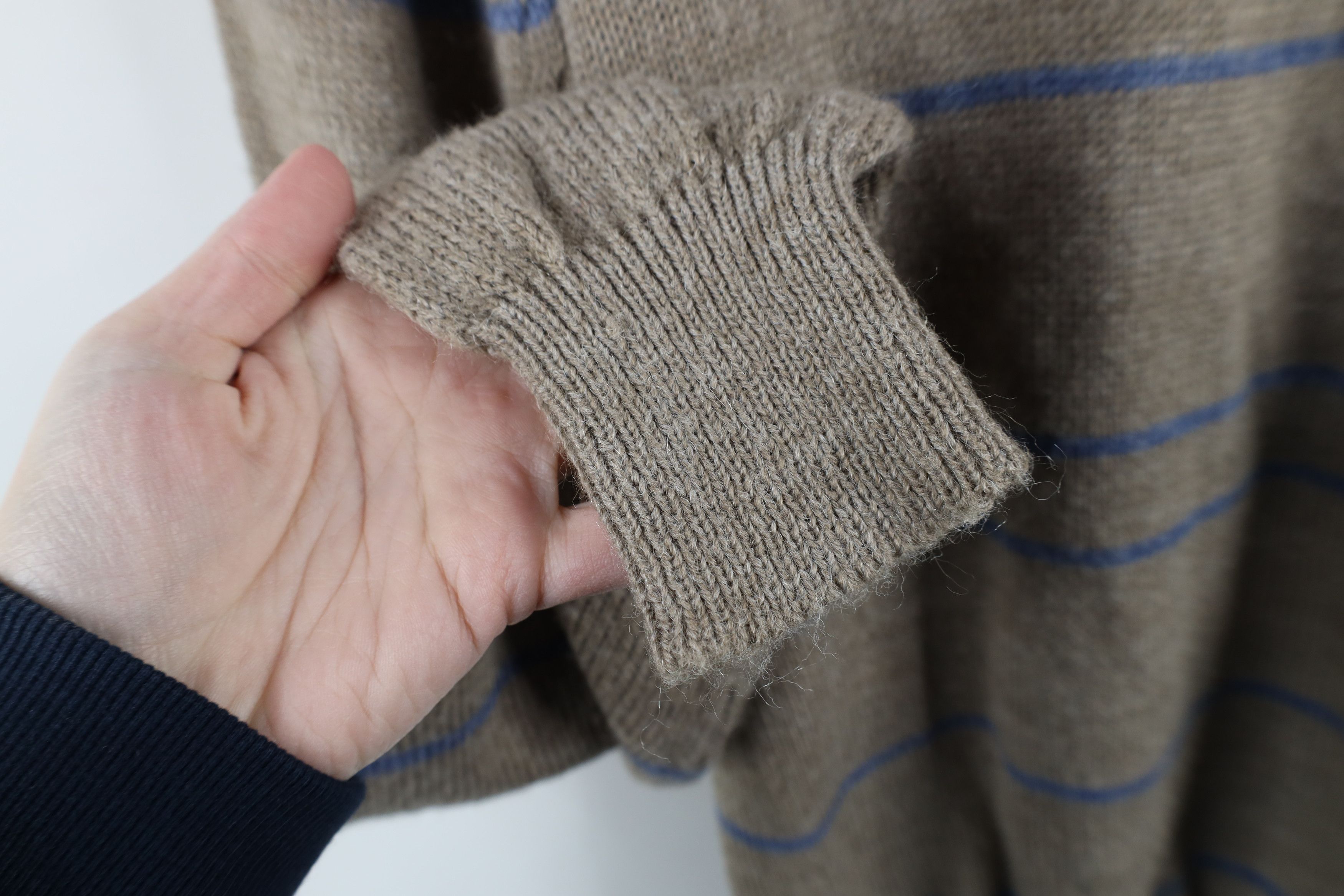 Vintage Vintage 70s Streetwear Crewneck Sweater Oatmeal Brown Size US XL / EU 56 / 4 - 5 Thumbnail