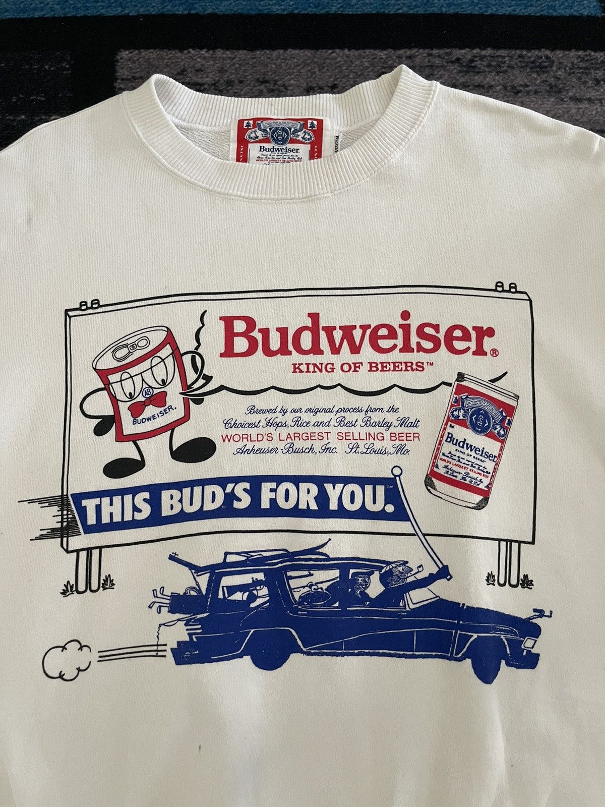 Vintage Vintage Budweiser This Bud’s For You Sweatshirt Size US M / EU 48-50 / 2 - 6 Thumbnail