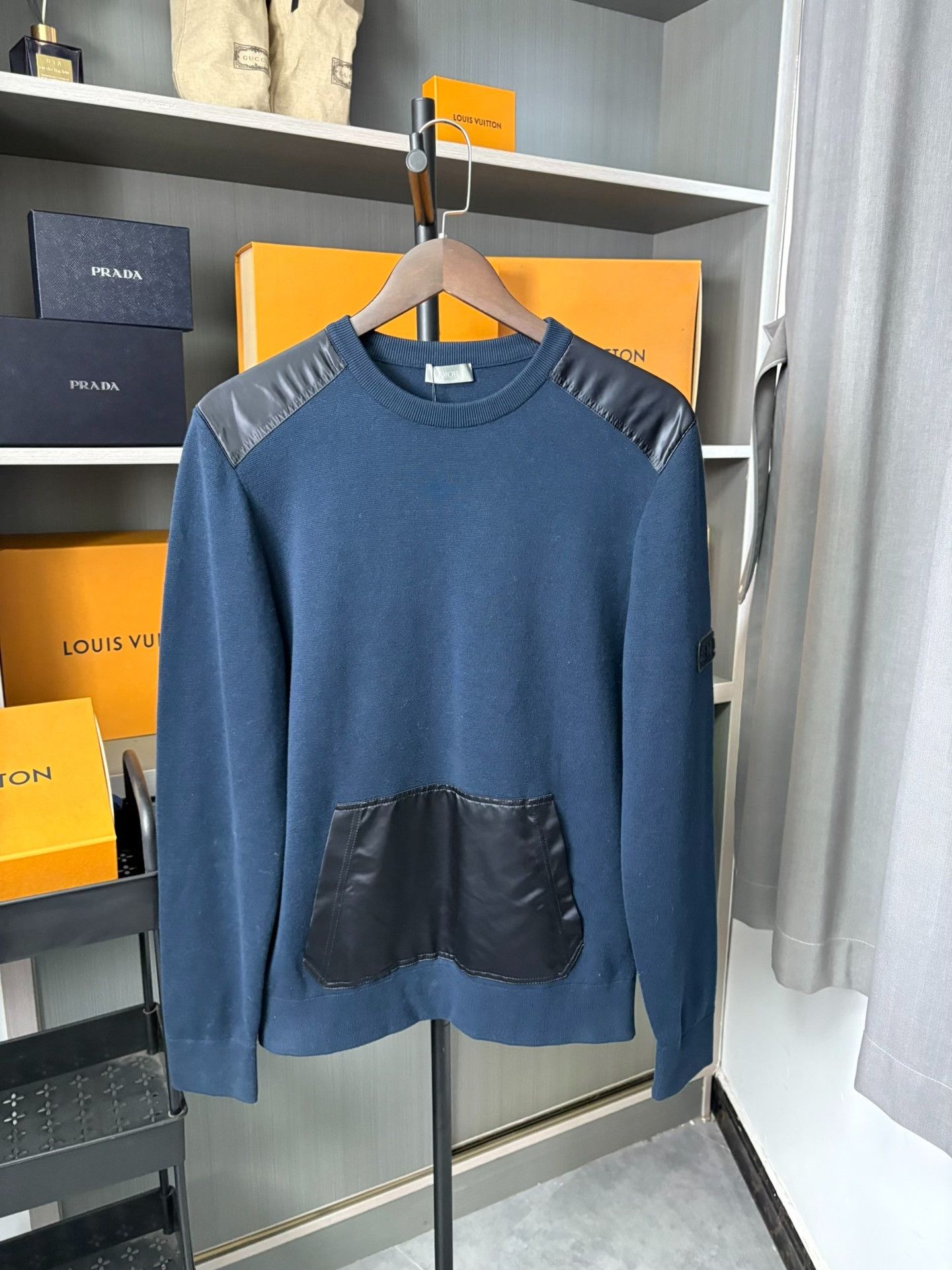 Dior Dior Knit Wool Blue Sweater S Men Size US S / EU 44-46 / 1 - 1 Thumbnail