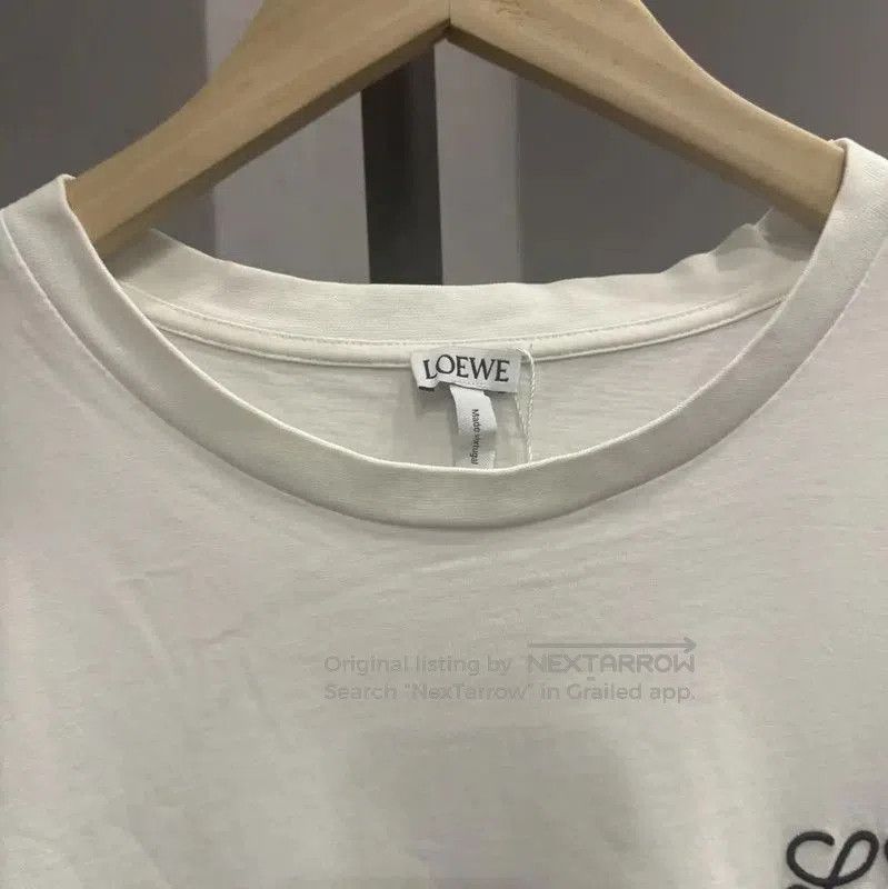 Loewe Loewe White Cotton T-Shirt for Women . Size L / US 10 / IT 46 - 4 Thumbnail