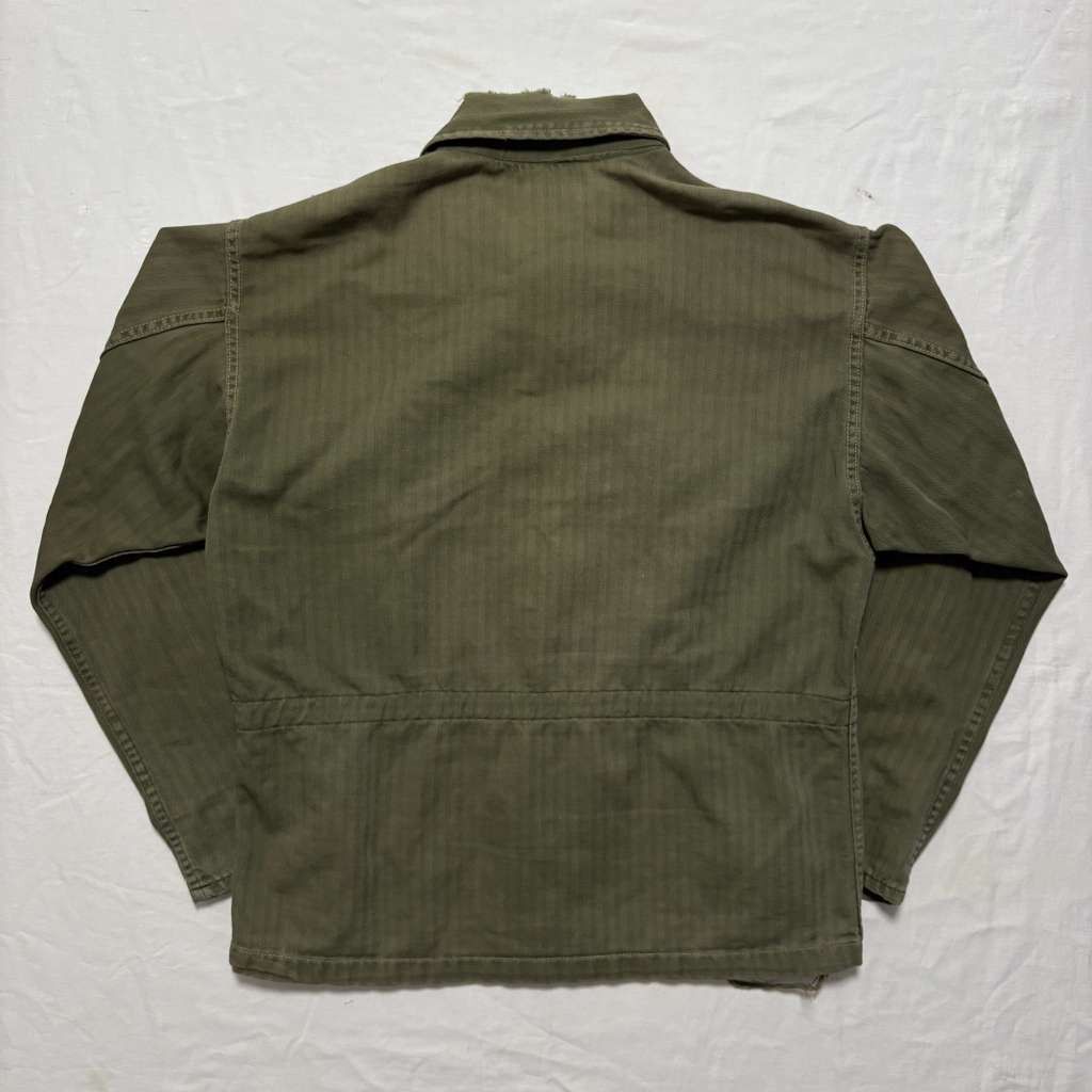 VTG 40's HBT WW2 Air Force Utility Button Up Shirt Green M