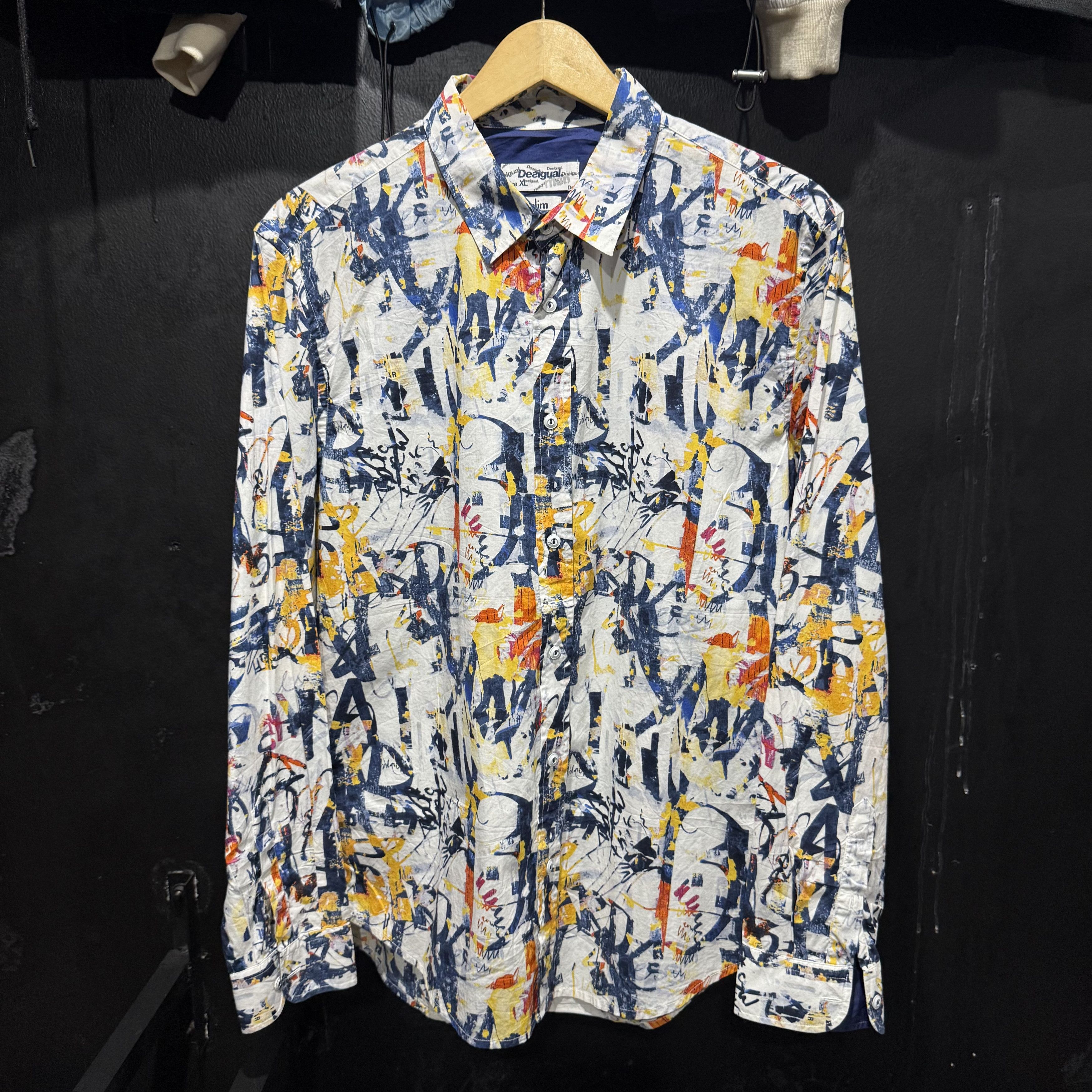 Desigual Desigual Art Slim Shirt Size US XL / EU 56 / 4 - 1 Thumbnail