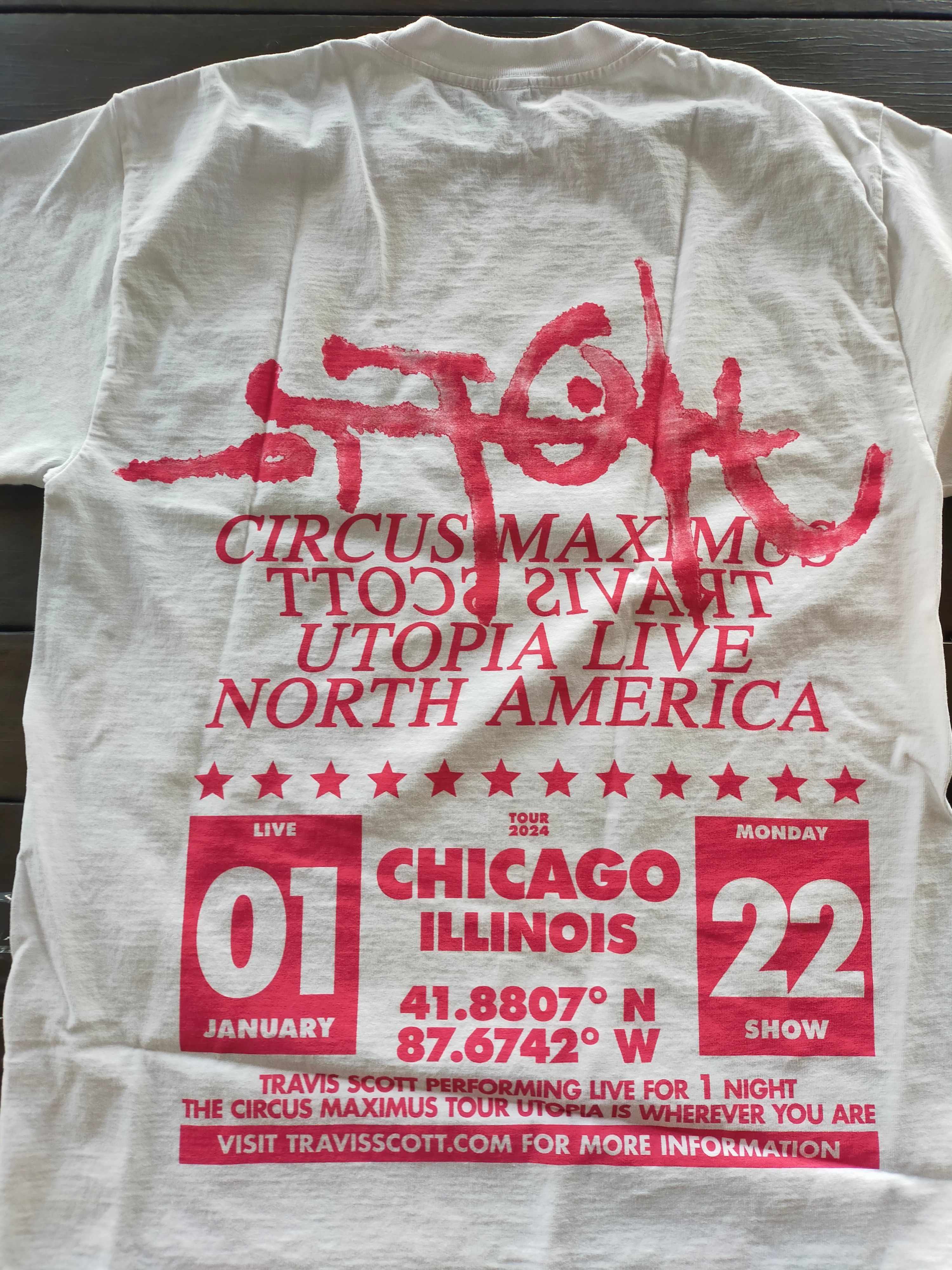 Travis Scott Travis Scott Utopia Chicago Illinois circus maximus shirt Size US M / EU 48-50 / 2 - 10 Thumbnail