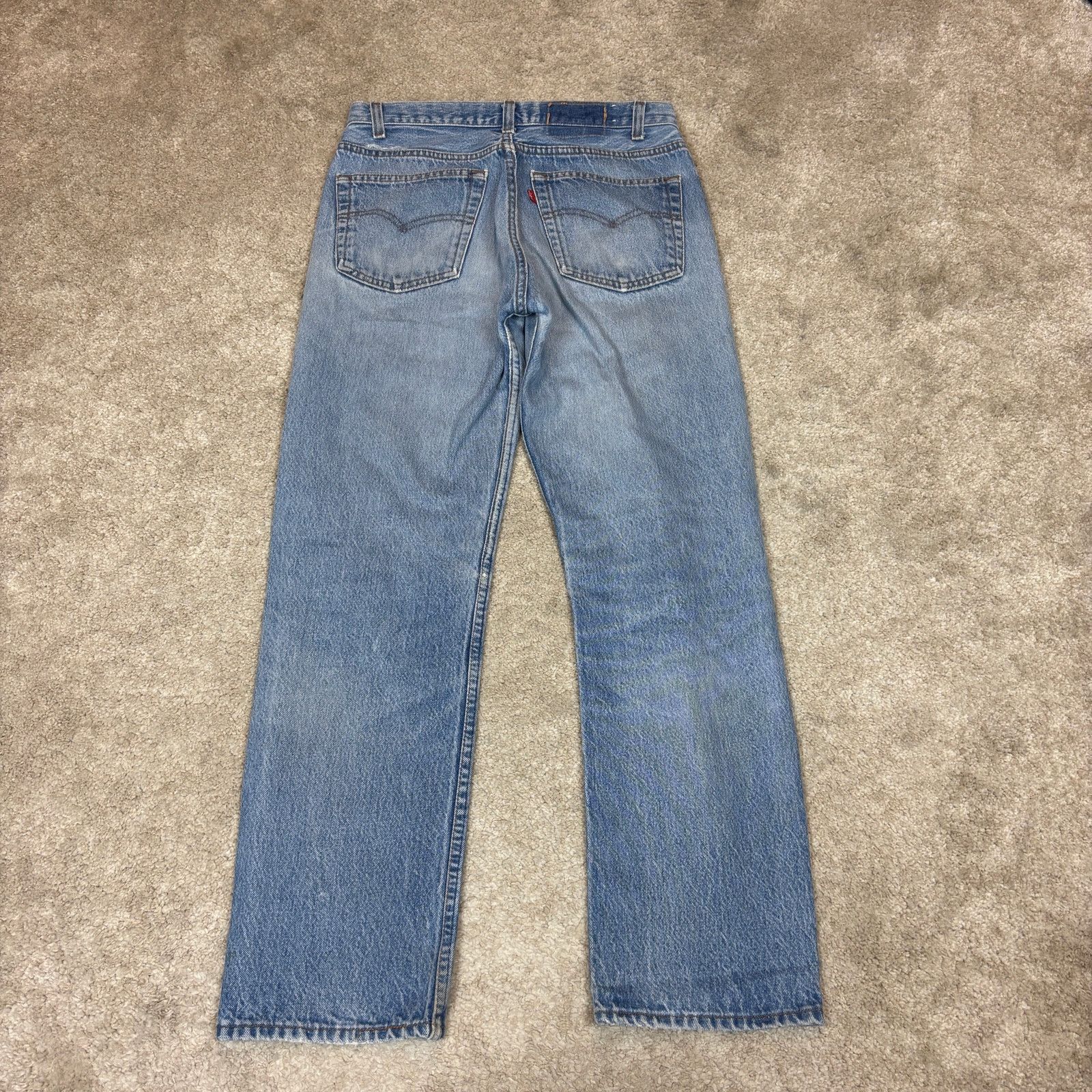 Levi's × Vintage Vintage 80s Levi's 501 Straight Leg Patch Jeans 32x32(30x29) Size US 30 / EU 46 - 3 Thumbnail